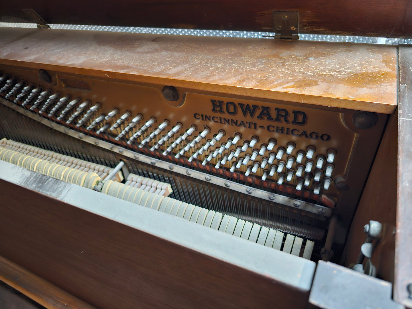 AVAILABLE TO RESTORE: CALL FOR CUSTOM PRICING - 1968 Howard 51" Wood Finish Upright Piano