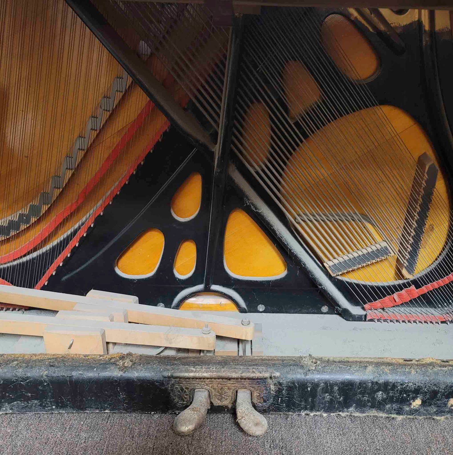 CURRENT SHOP WORK 1888 Decker Bros Style 18 56" Black Finish Commissioned Upright Piano