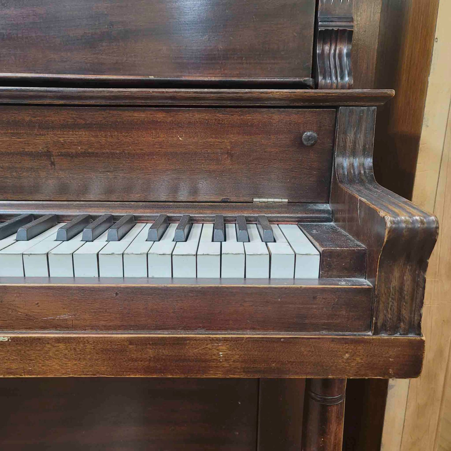 CURRENT SHOP WORK 1908 Werner 57" Wood Finish Commissioned Upright Piano