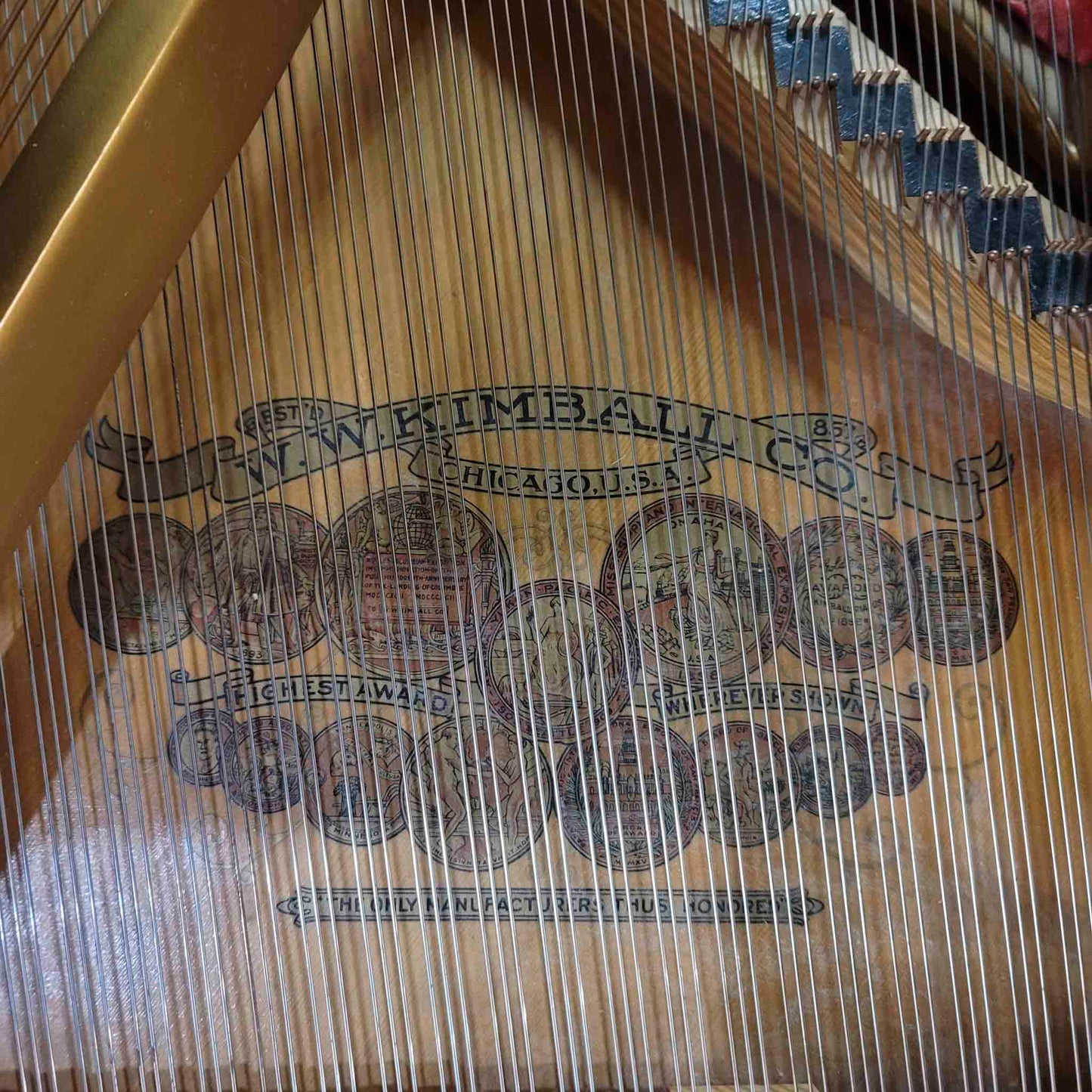 CURRENT SHOP WORK 1976 Kimball 4'10" Wood Finish Commissioned Baby Grand Piano