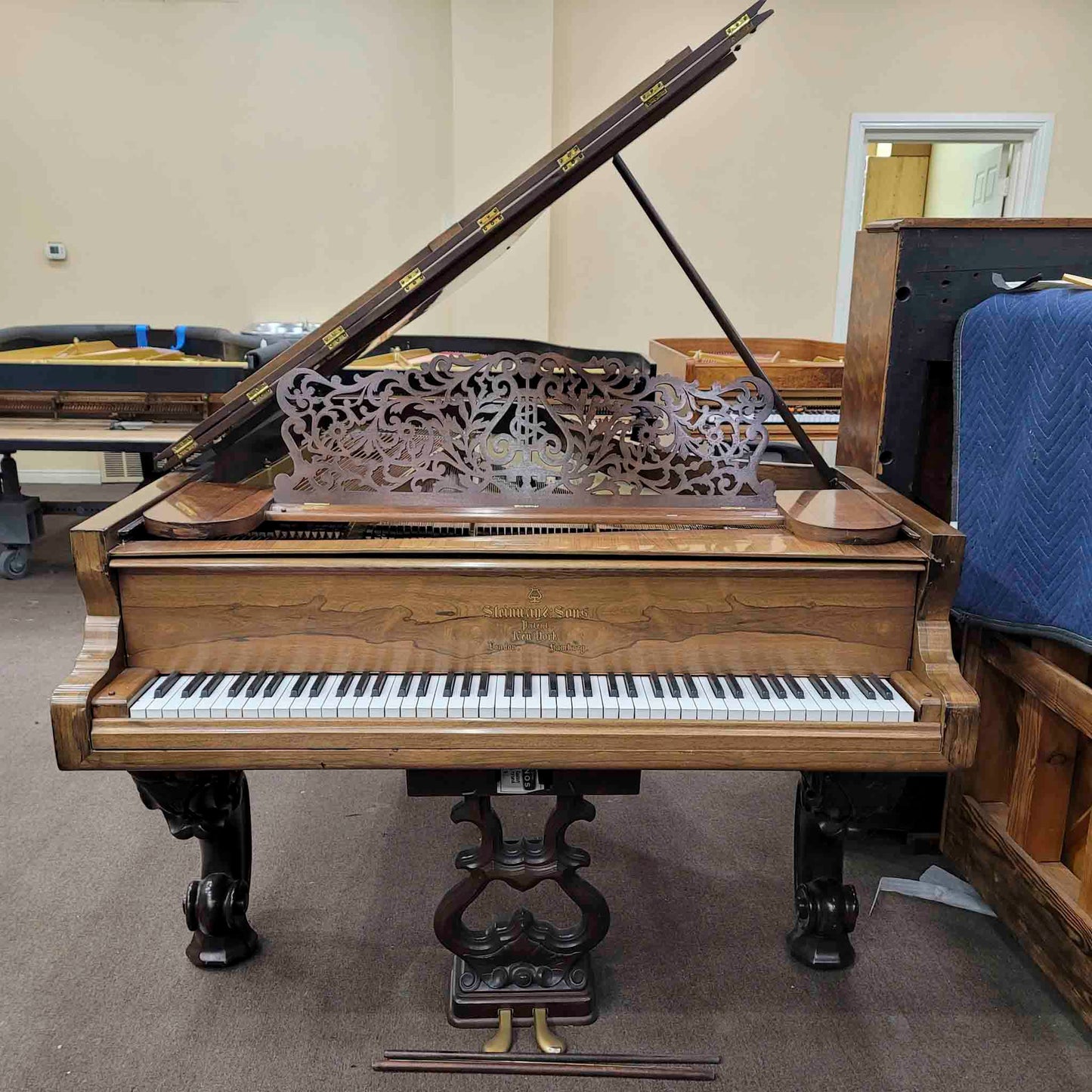 HEIRLOOM RESTORATION 1867 Steinway & Sons 5'10" Wood Finish Commissioned Grand Piano