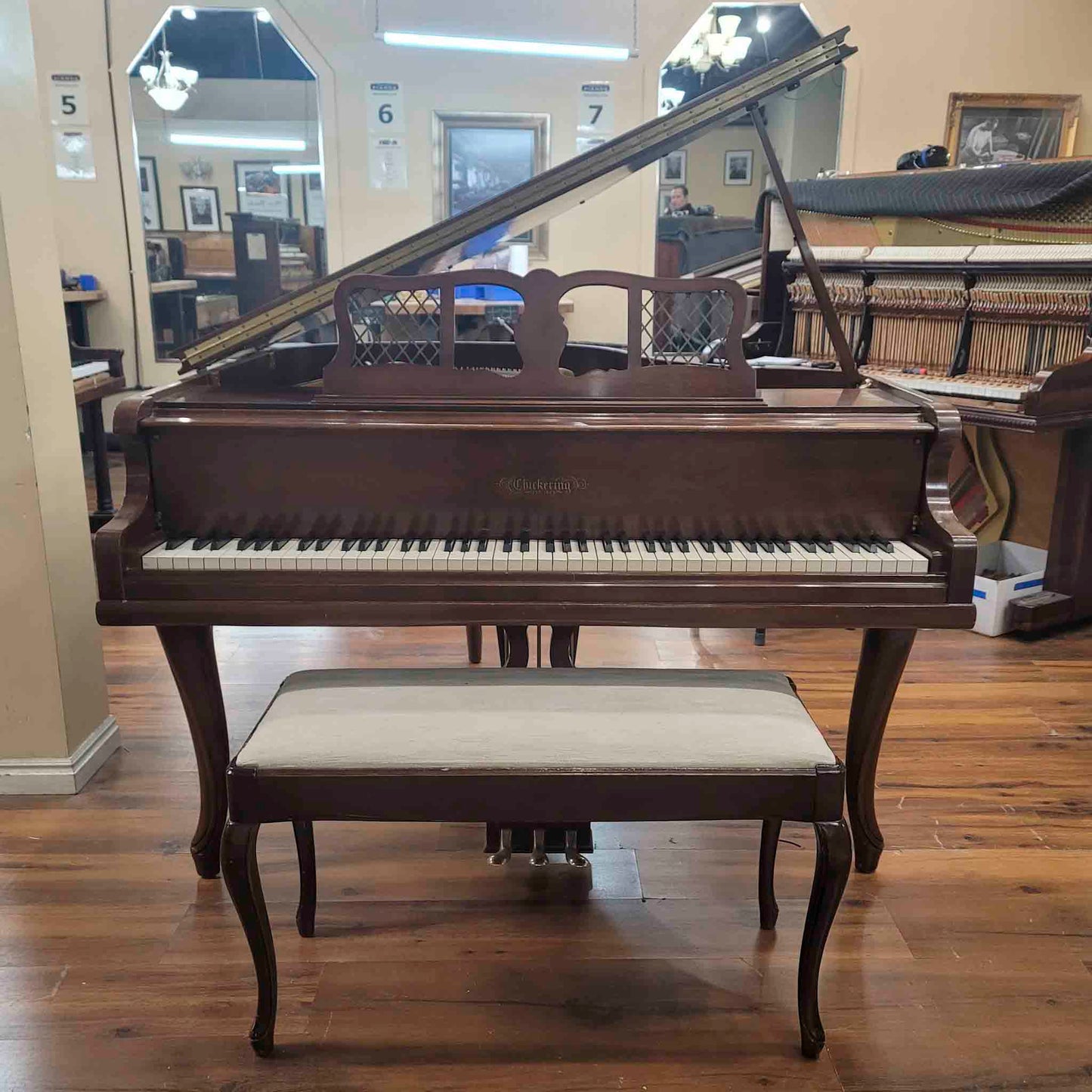 CURRENT SHOP WORK 1968 Chickering 5' Wood Finish Commissioned Grand Piano