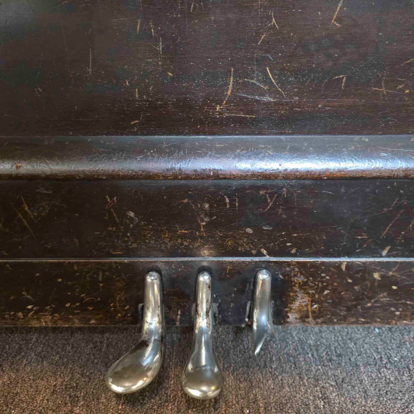 CURRENT SHOP WORK 1909 Conway 57" Wood Finish Commissioned Upright Piano