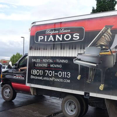 Brigham Larson Pianos piano moving nationwide grand and upright pianos, restored and new for pickup delivery.