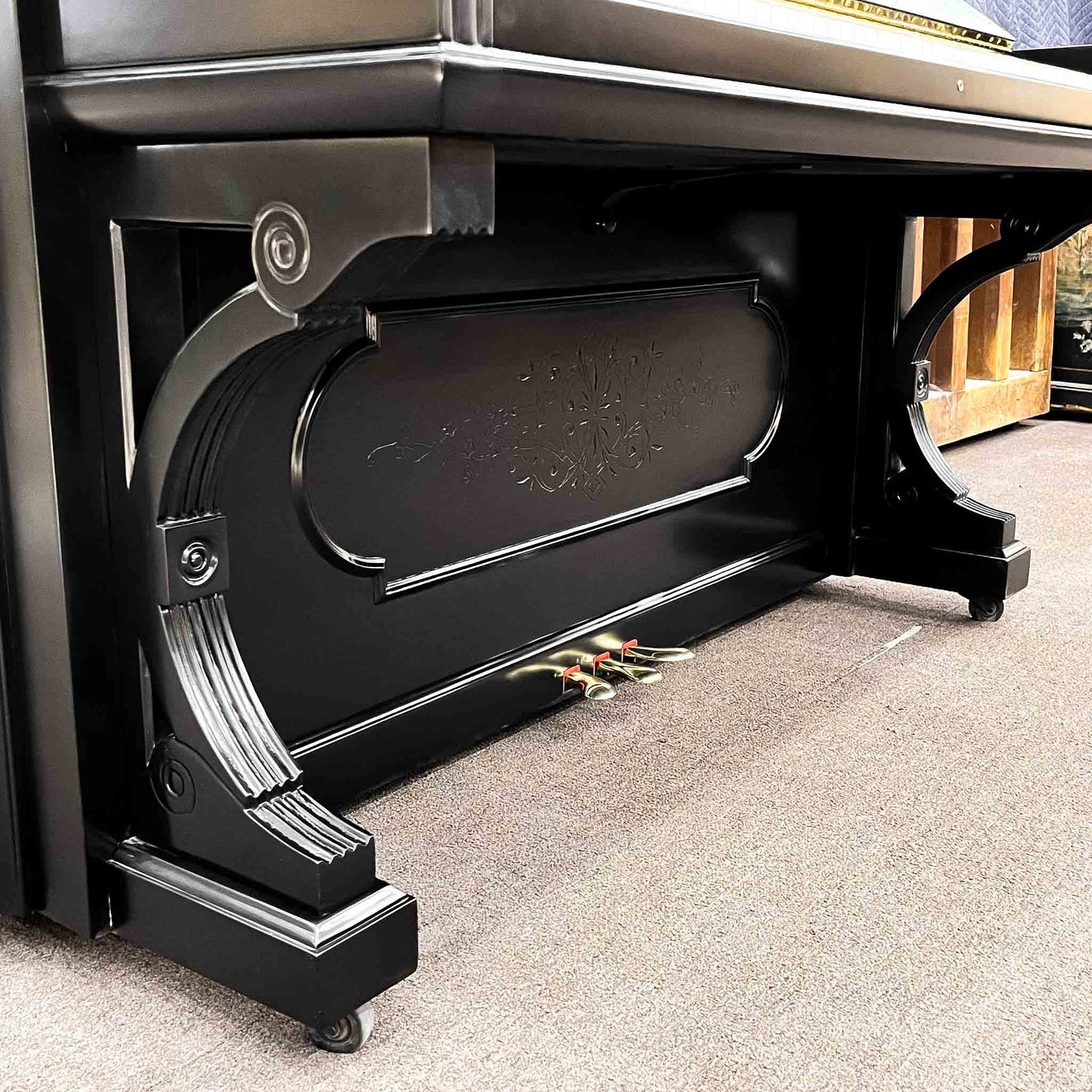 SOLD - 1887 Steinway 52" Black Commissioned Upright Piano