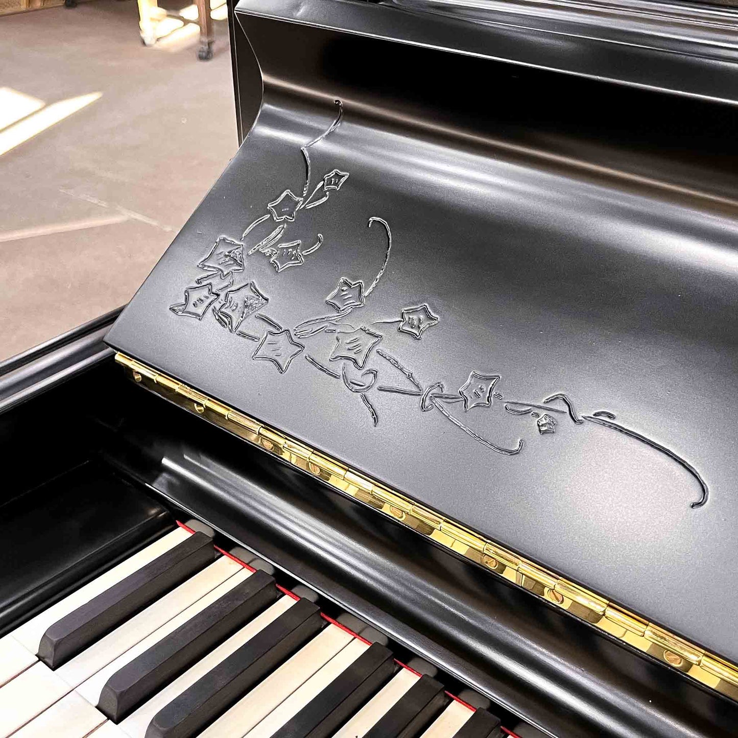 SOLD - 1887 Steinway 52" Black Commissioned Upright Piano
