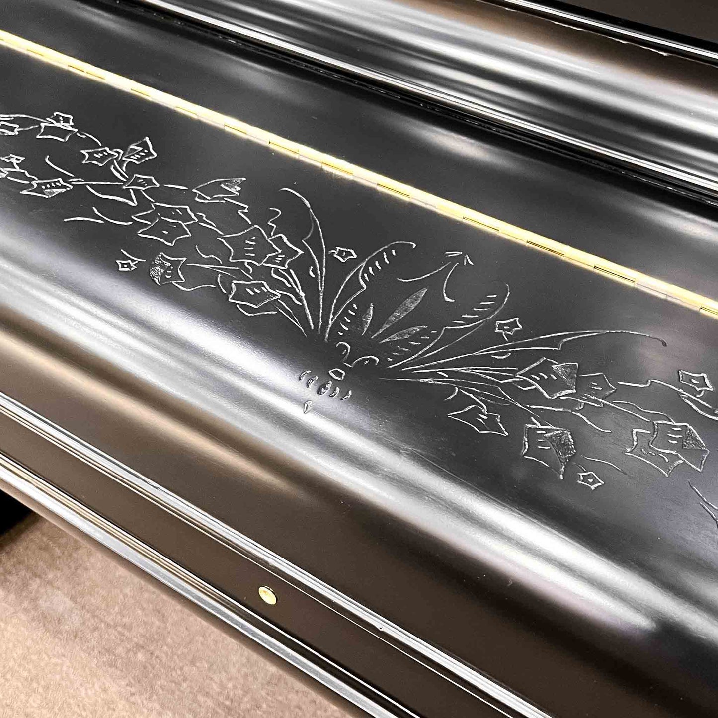 SOLD - 1887 Steinway 52" Black Commissioned Upright Piano