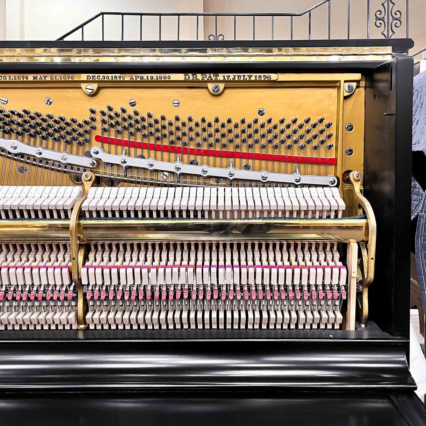 SOLD - 1887 Steinway 52" Black Commissioned Upright Piano
