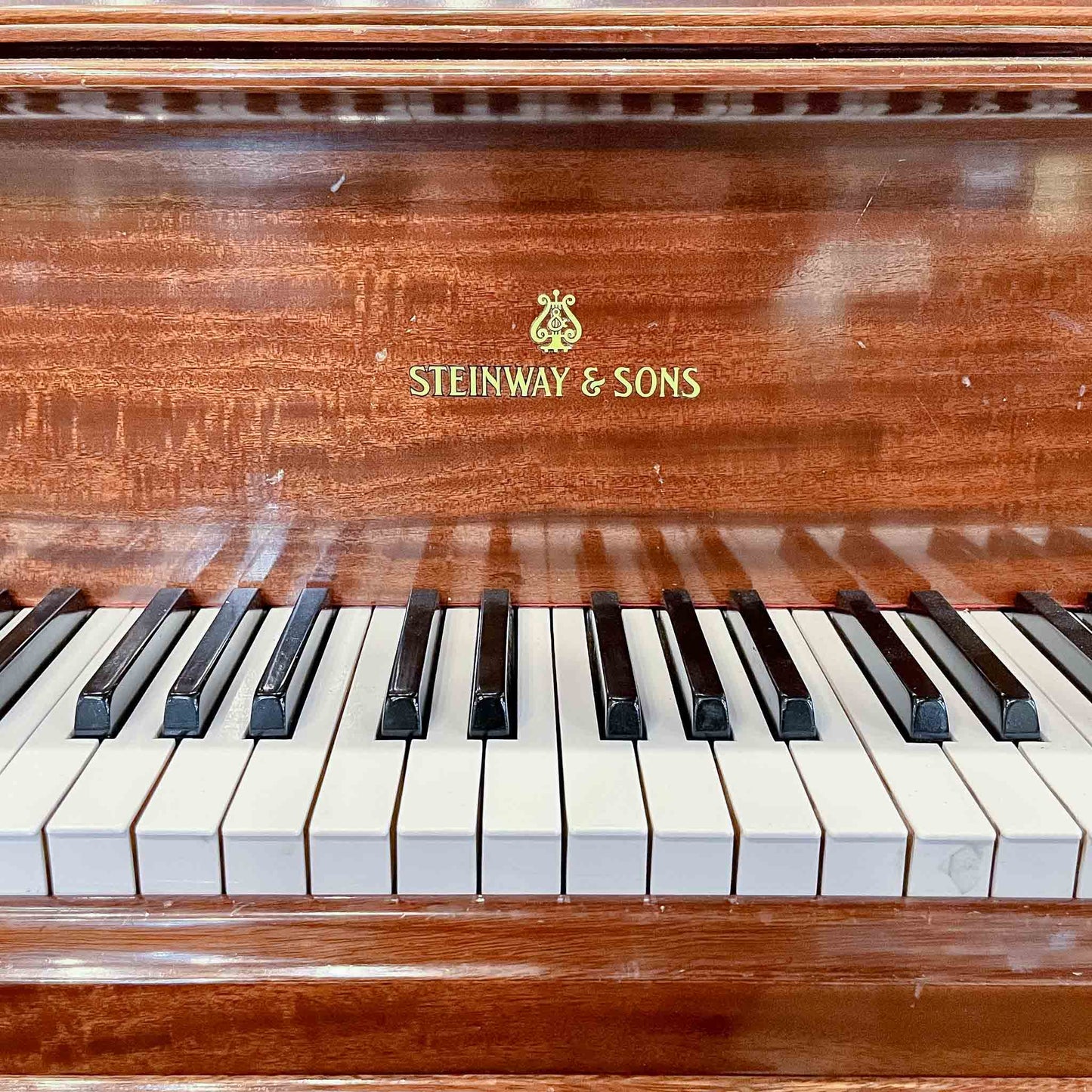 CURRENT SHOP WORK - 1900 Steinway 6' Art Case Wood Finish Grand Piano