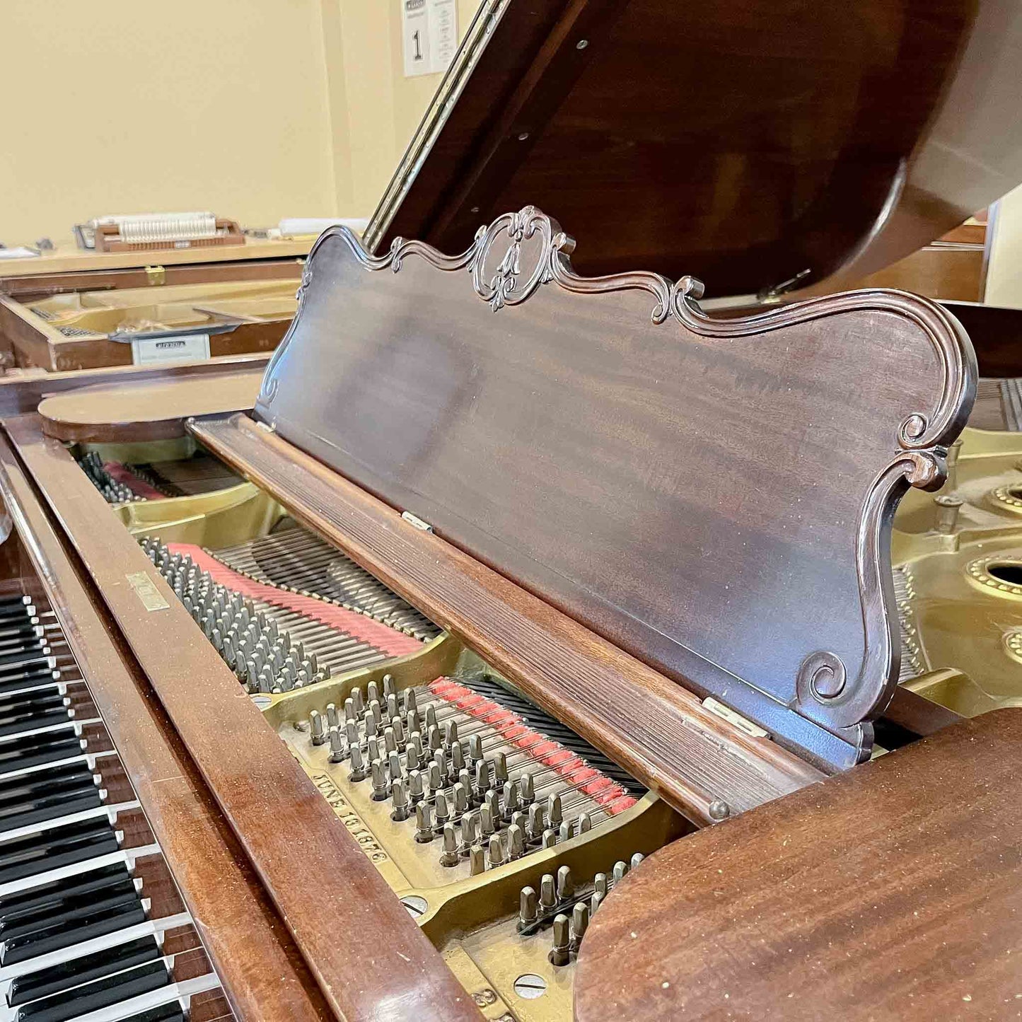CURRENT SHOP WORK - 1900 Steinway 6' Art Case Wood Finish Grand Piano