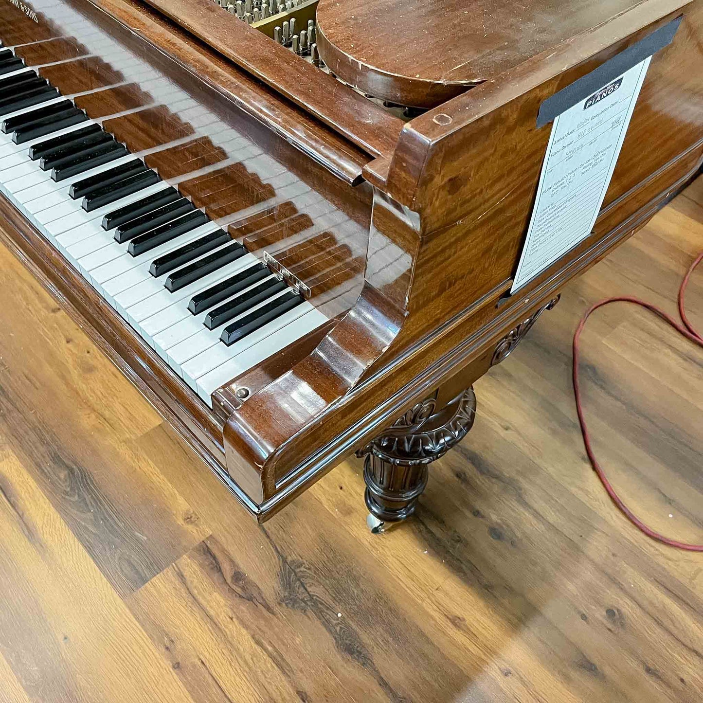 CURRENT SHOP WORK - 1900 Steinway 6' Art Case Wood Finish Grand Piano