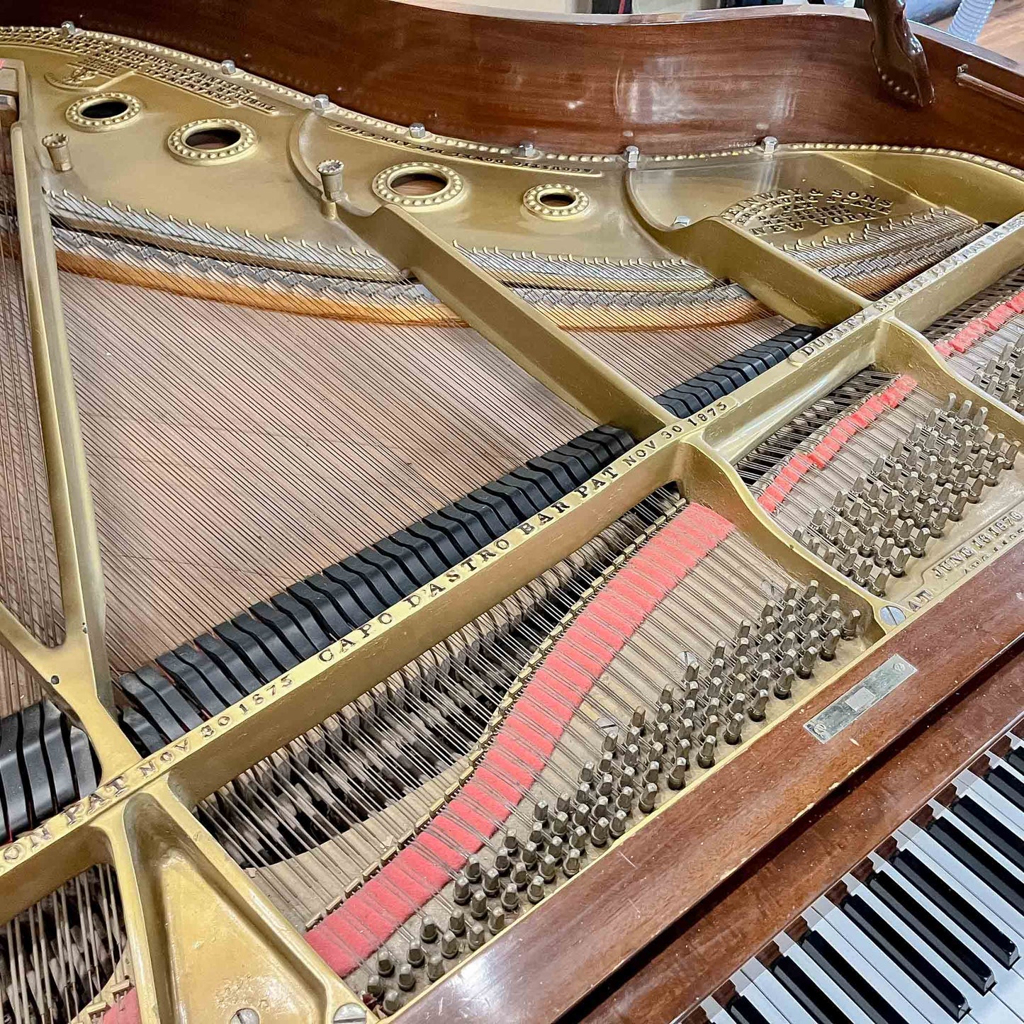 CURRENT SHOP WORK - 1900 Steinway 6' Art Case Wood Finish Grand Piano