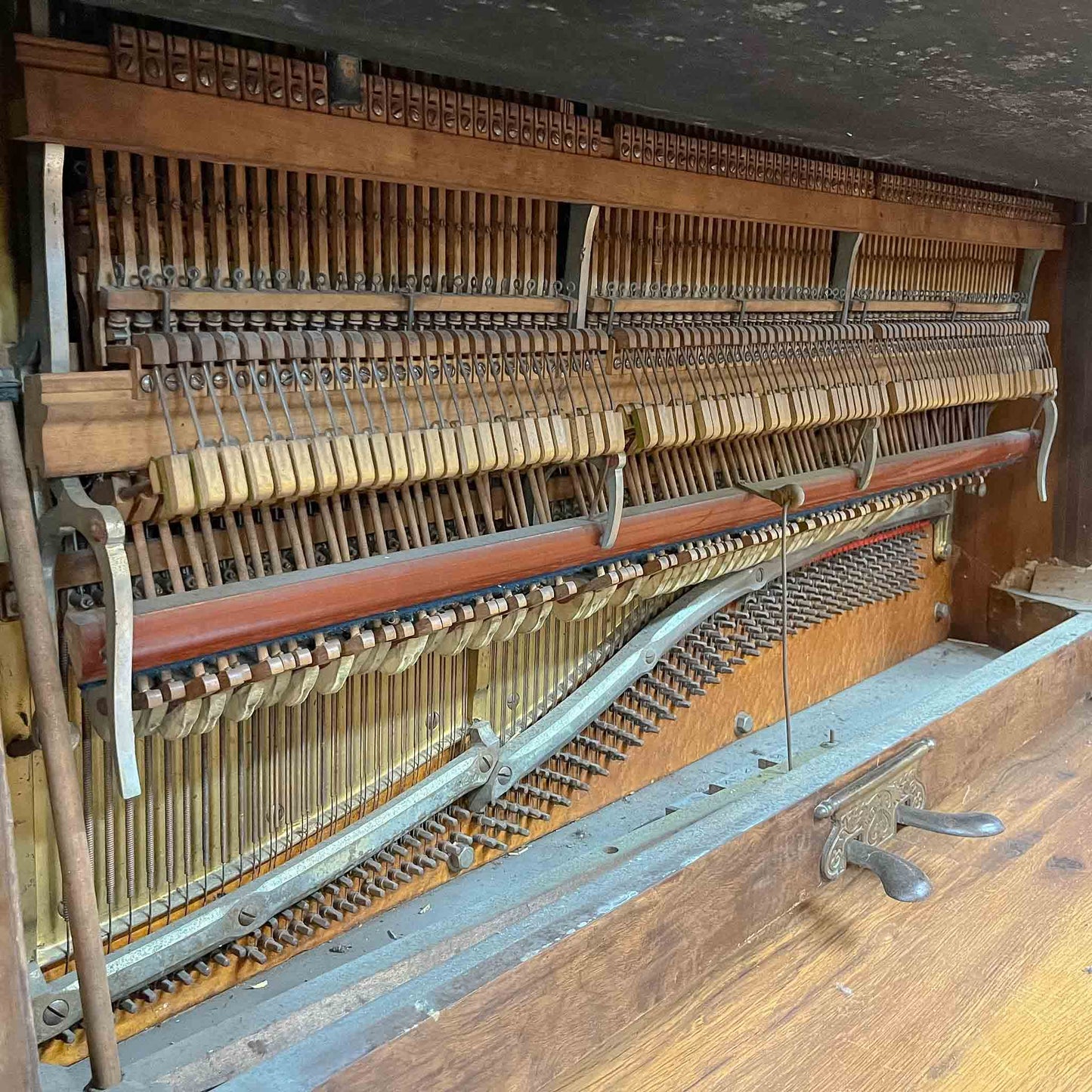HEIRLOOM RESTORATION 1885 Schimmel & Nelson 74" Wood Finish Commissioned Upright Verti-Grand Piano
