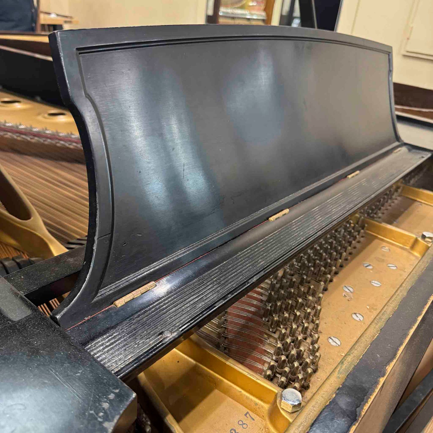 CURRENT SHOP WORK - 1971 Steinway D 9' Black Satin Commissioned Concert Grand Piano