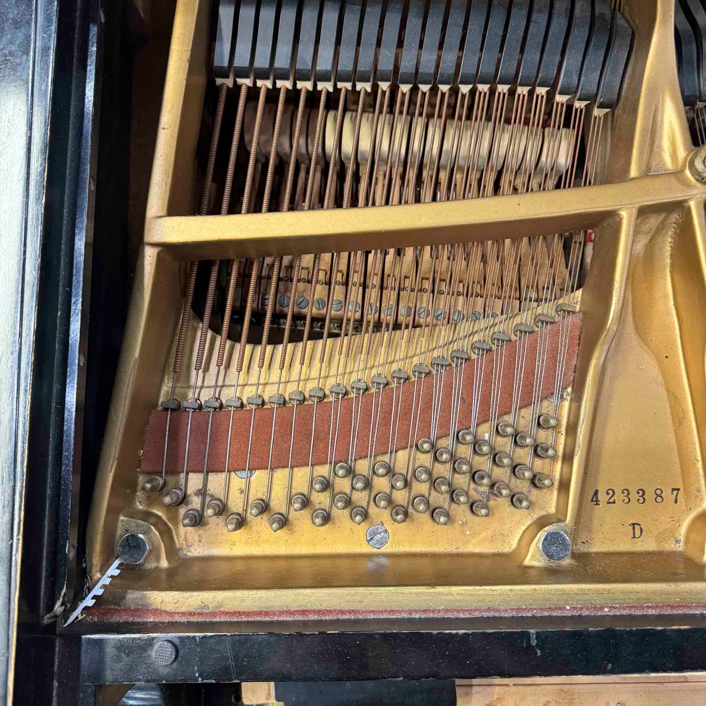 CURRENT SHOP WORK - 1971 Steinway D 9' Black Satin Commissioned Concert Grand Piano