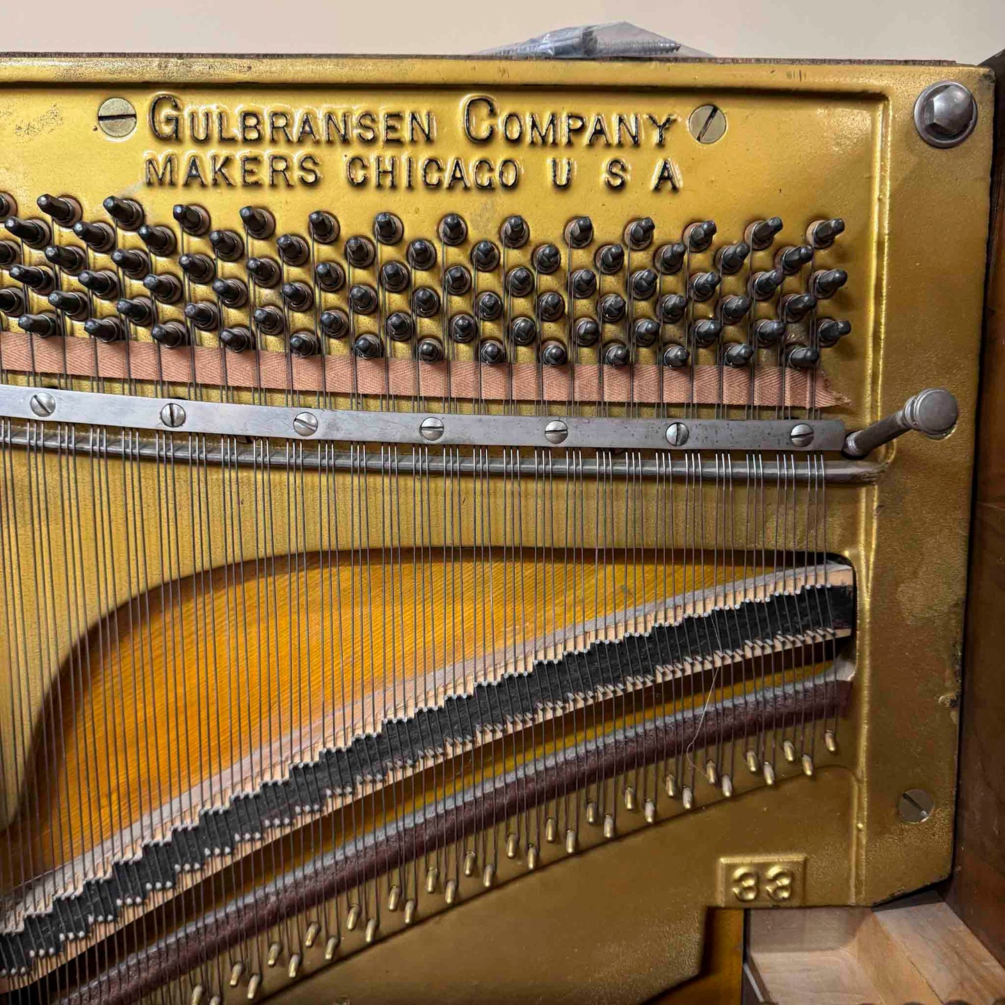 SOLD 1936 Gulbransen 41" Commissioned Wood Finish Console Piano
