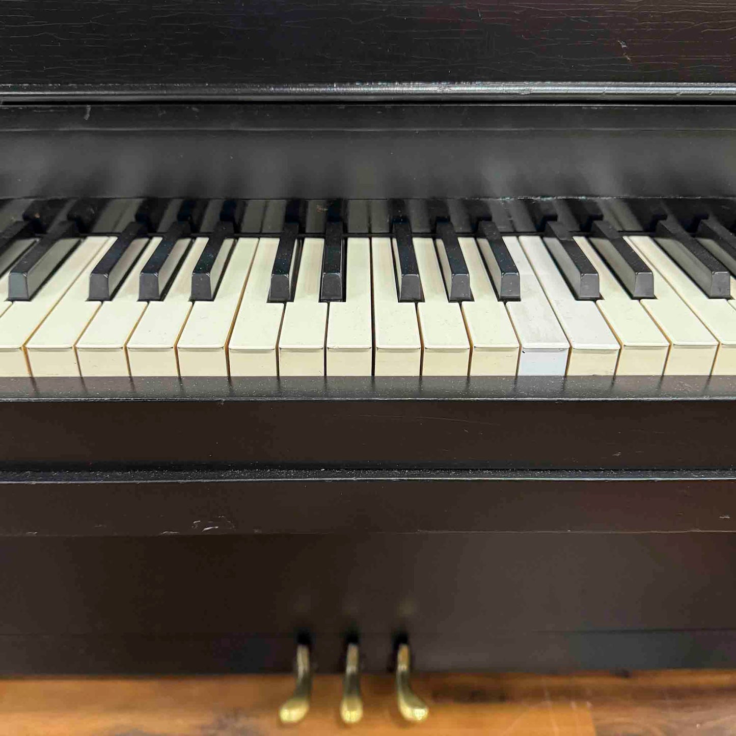 SOLD 1956 Kohler & Campbell 37" Black Satin Spinet Piano