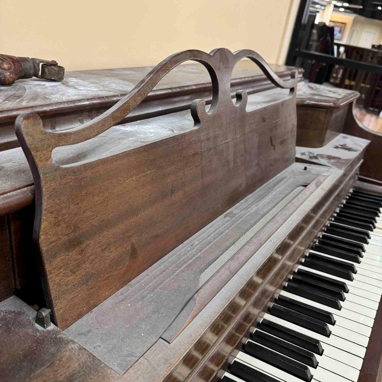 SOLD 1952 Janssen 39" Wood Finish Commissioned Spinet Piano