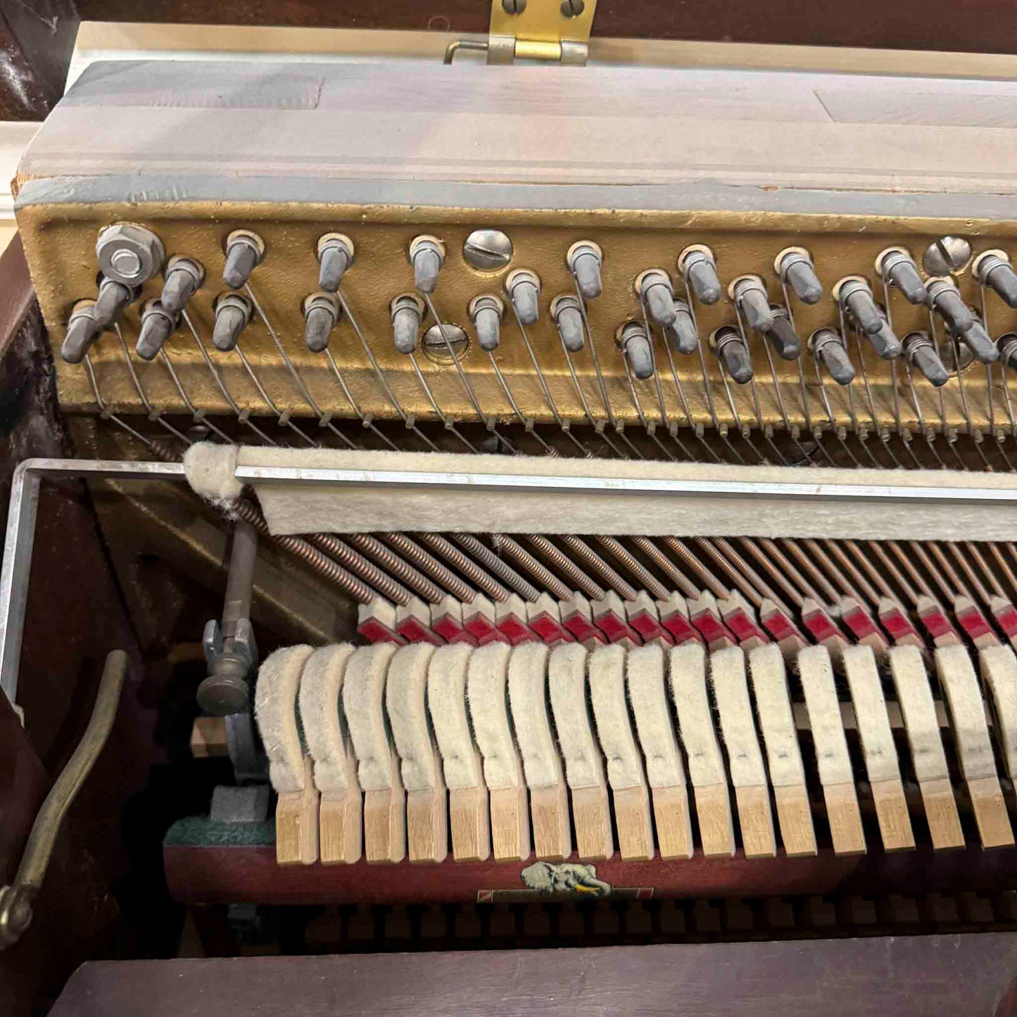 SOLD 1952 Janssen 39" Wood Finish Commissioned Spinet Piano