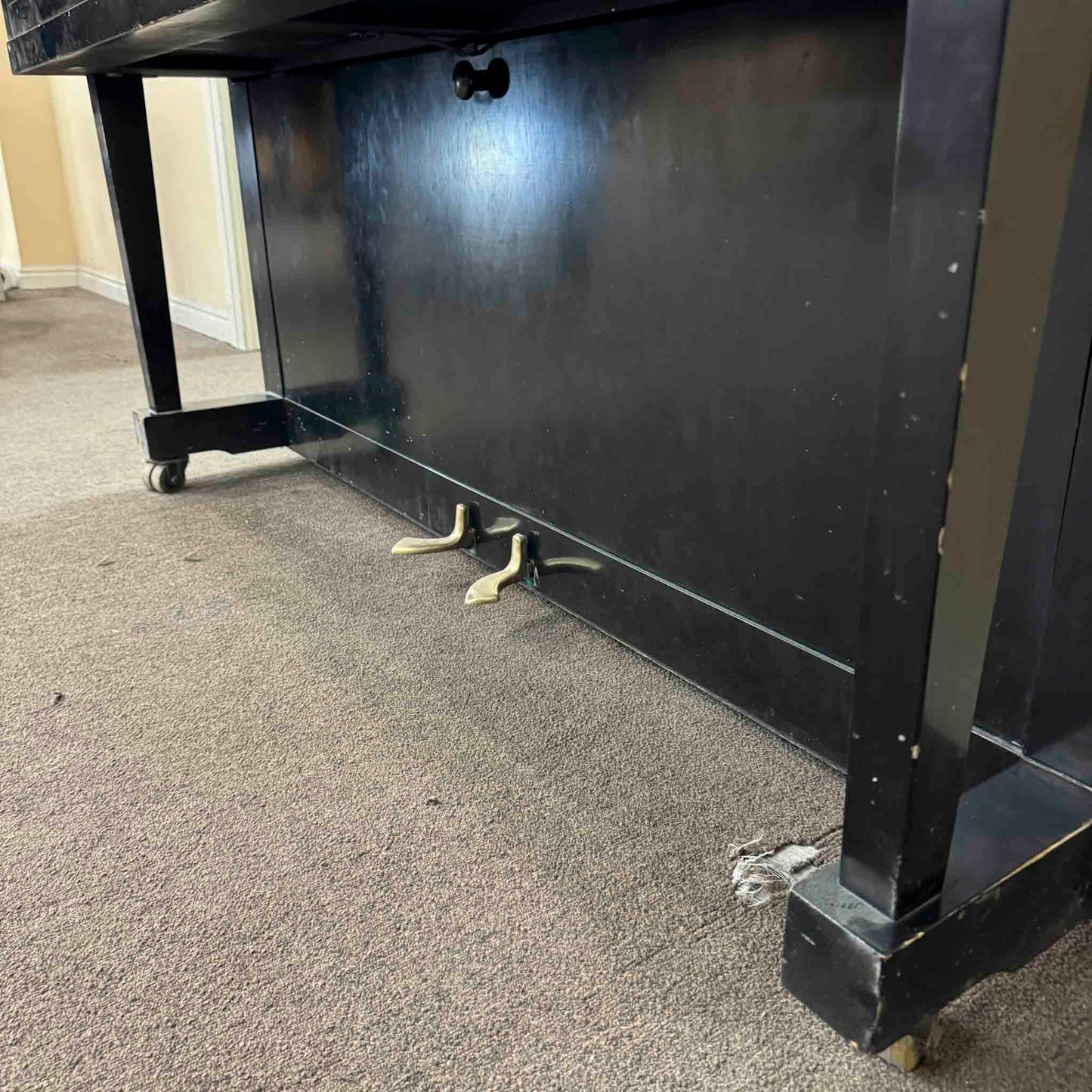 CURRENT SHOP WORK - 1968 Yamaha P2 44" Satin Black Commissioned Console Piano