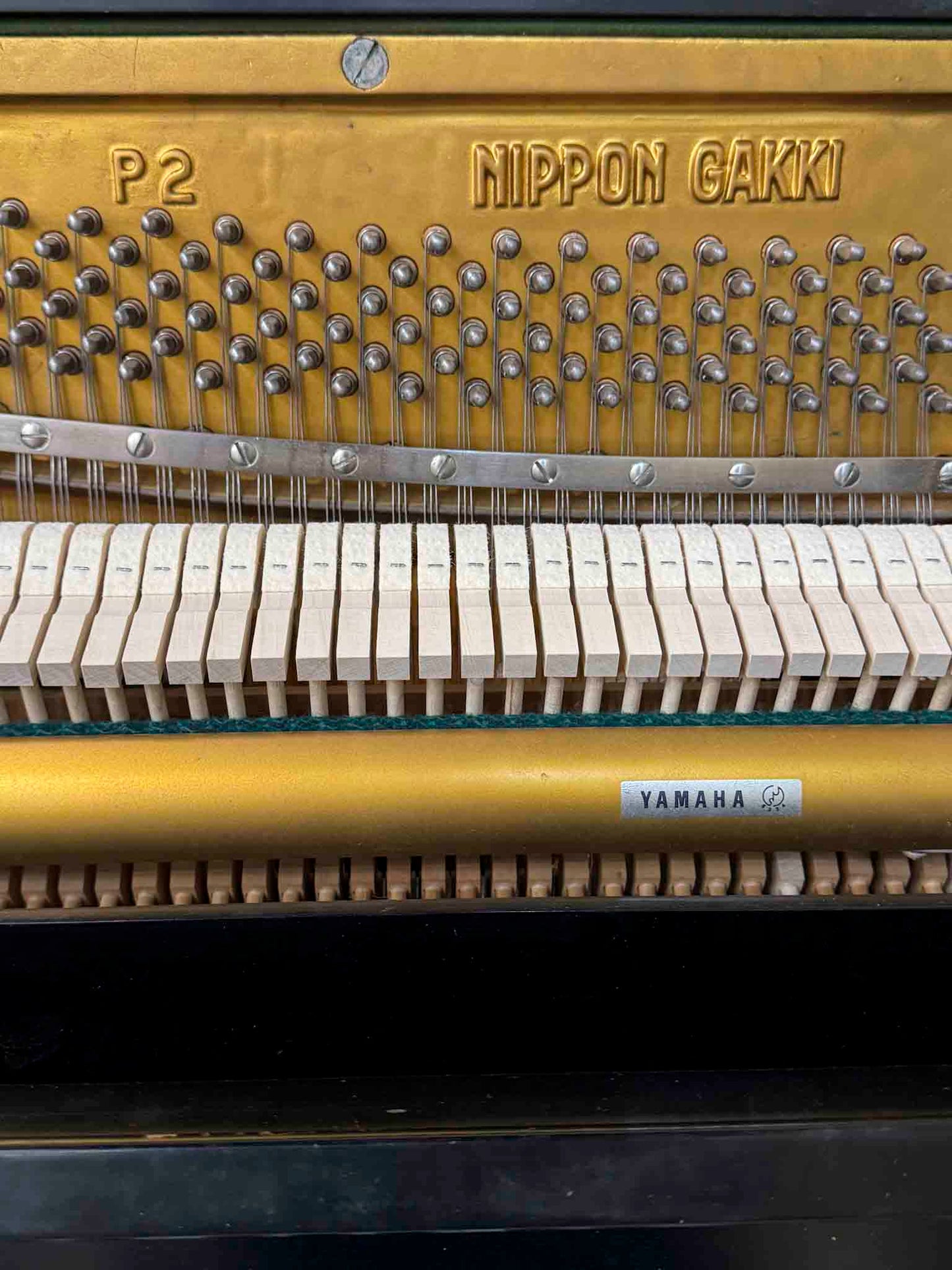 CURRENT SHOP WORK - 1968 Yamaha P2 44" Satin Black Commissioned Console Piano