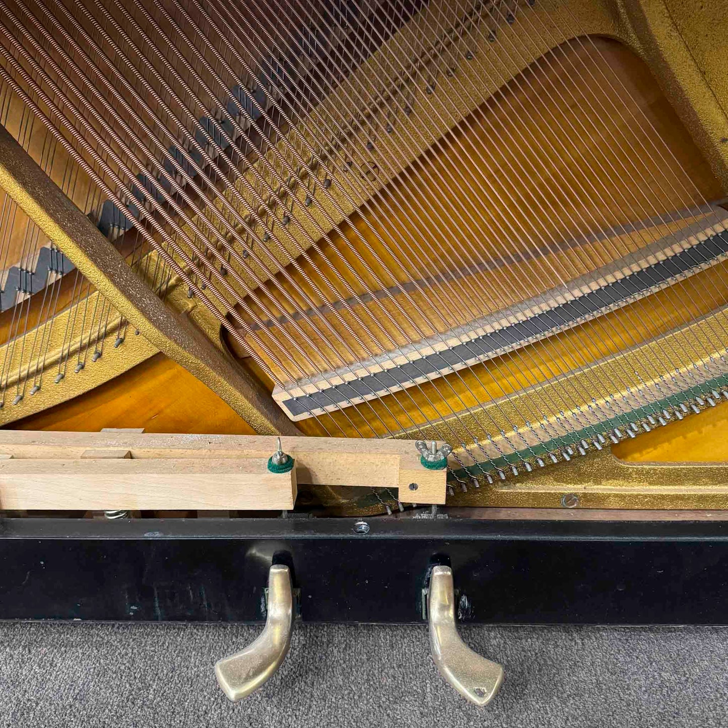 CURRENT SHOP WORK - 1968 Yamaha P2 44" Satin Black Commissioned Console Piano