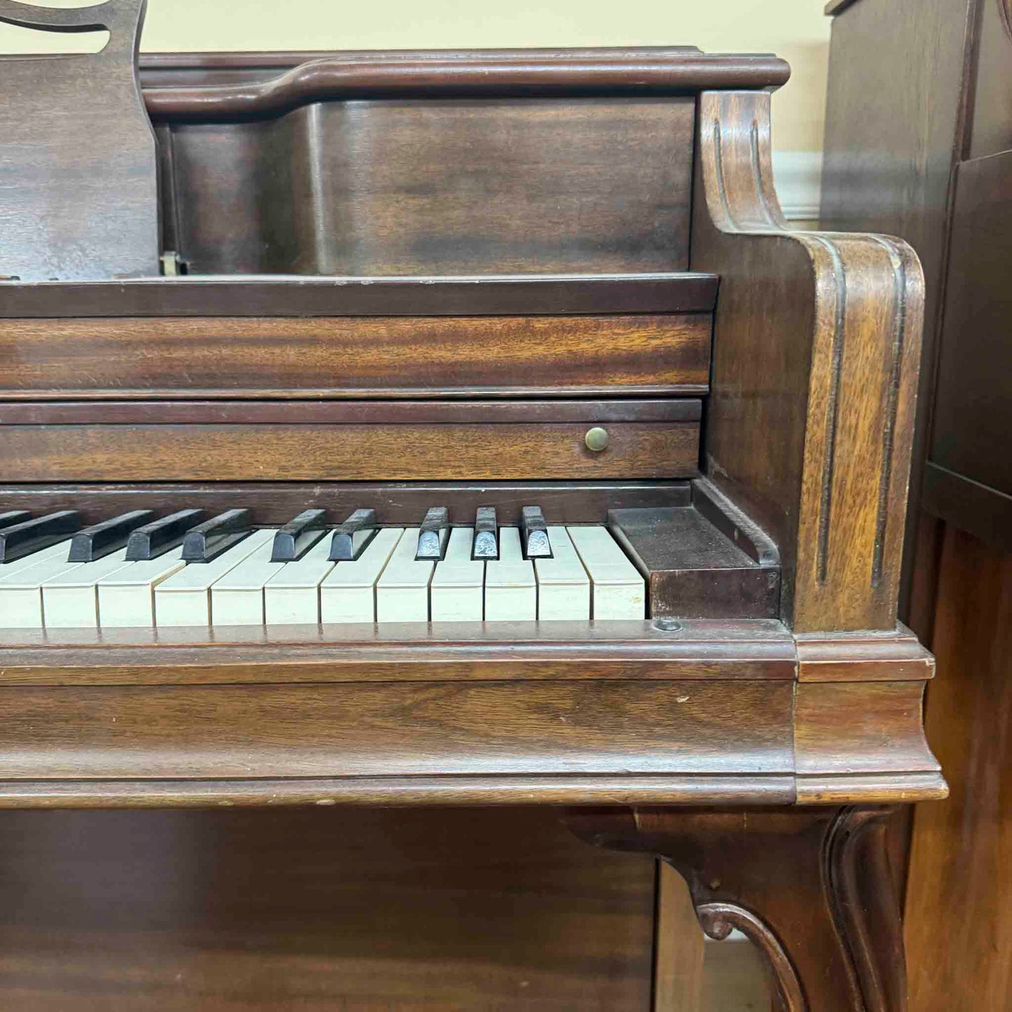 SOLD 1952 Janssen 39" Wood Finish Commissioned Spinet Piano