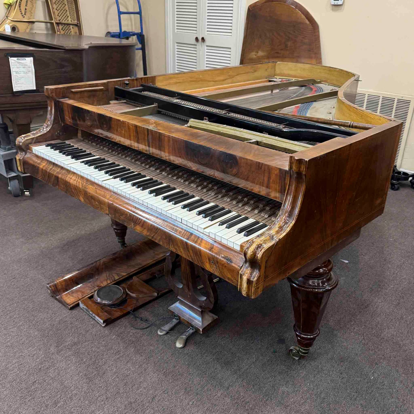 CURRENT SHOP WORK - 1884 Petrof 6'5" Wood Finish Commissioned Grand Piano