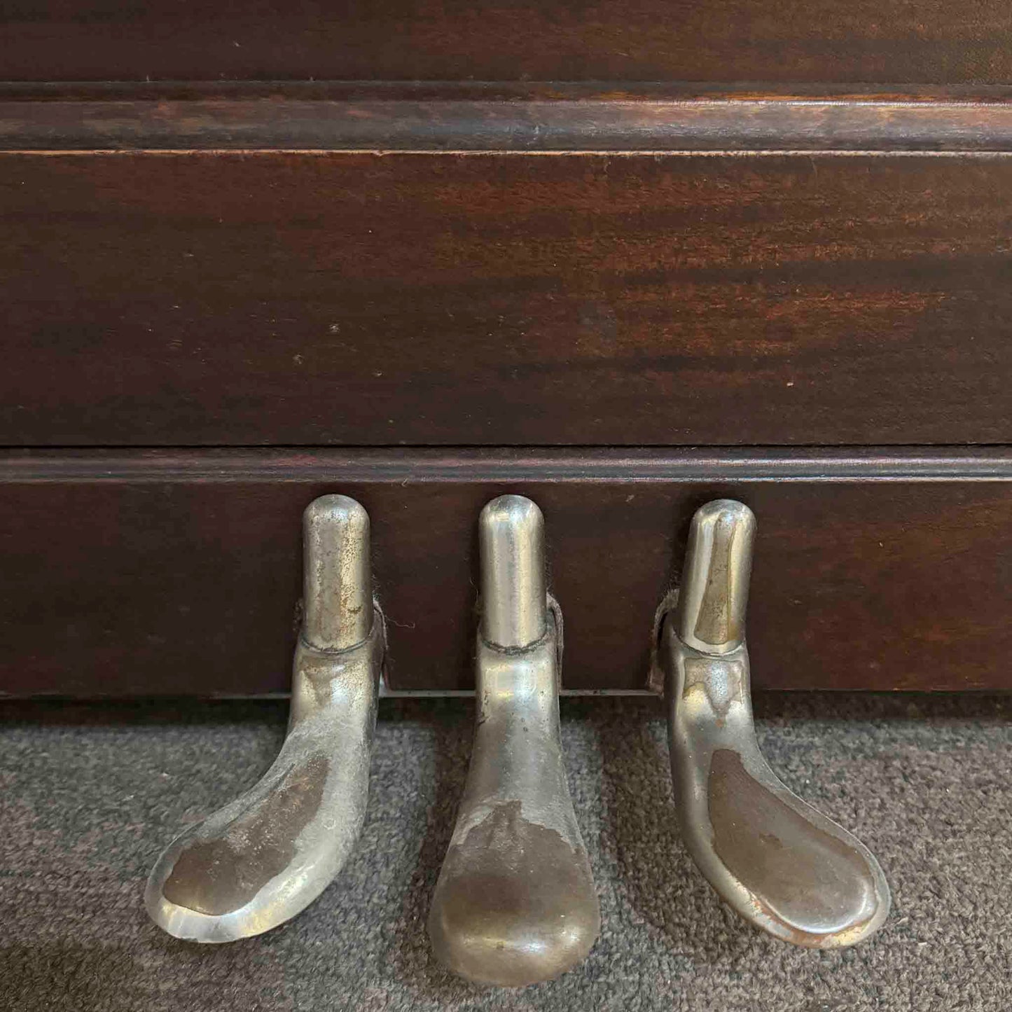 CURRENT SHOP WORK 1908 P.S. Wick 57" Wood Finish Commissioned Upright Piano