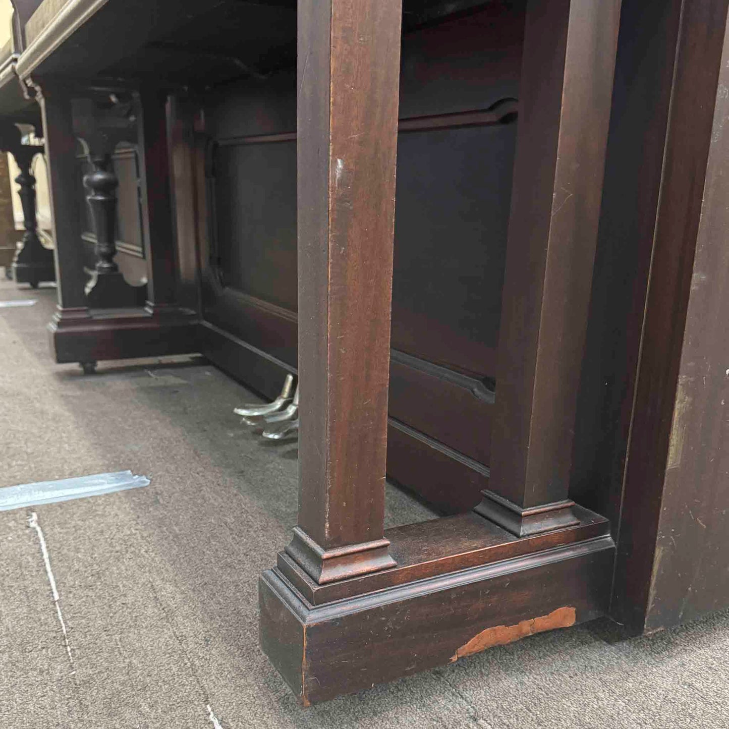 CURRENT SHOP WORK 1908 P.S. Wick 57" Wood Finish Commissioned Upright Piano