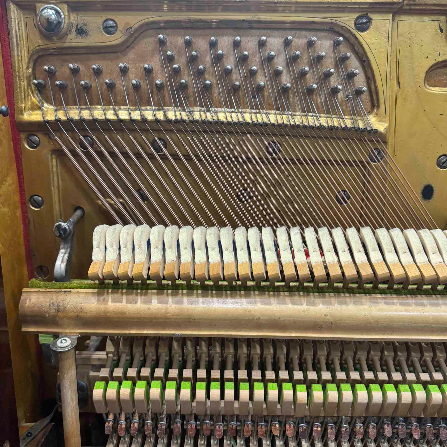 CURRENT SHOP WORK 1908 P.S. Wick 57" Wood Finish Commissioned Upright Piano