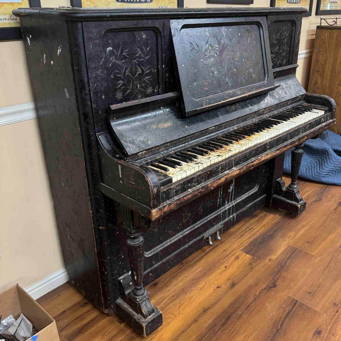 CURRENT SHOP WORK - 1892 Kimball Wood Finish 51" Commissioned Upright Piano