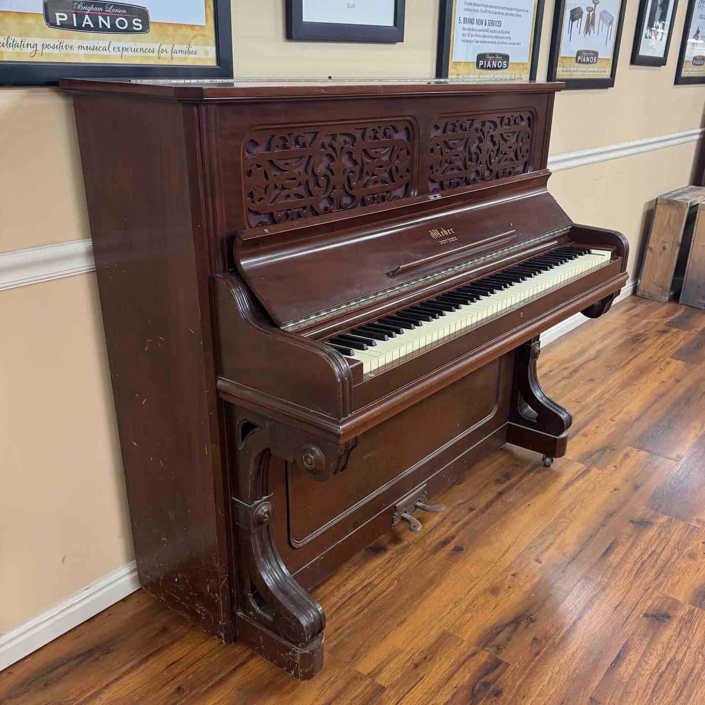 CURRENT SHOP WORK 1891 Weber Wood Finish 50" Commissioned Upright Piano