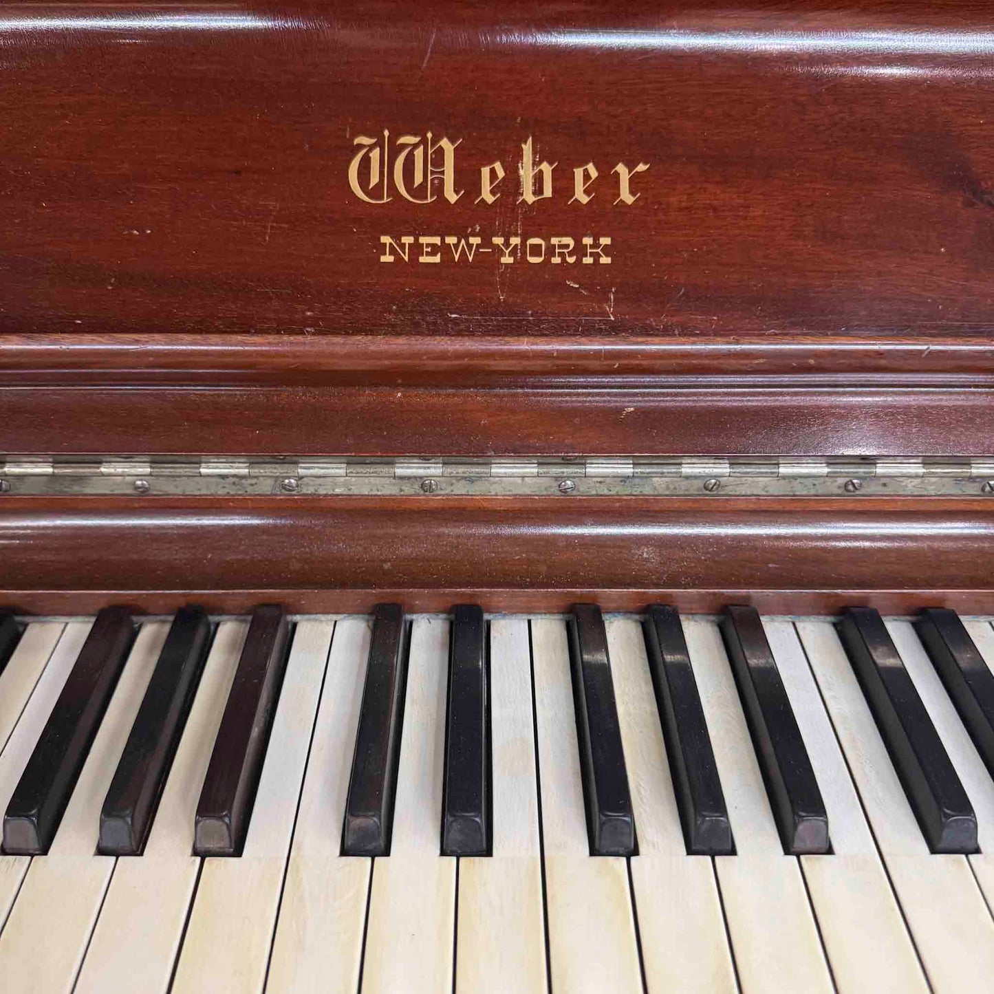 CURRENT SHOP WORK 1891 Weber Wood Finish 50" Commissioned Upright Piano