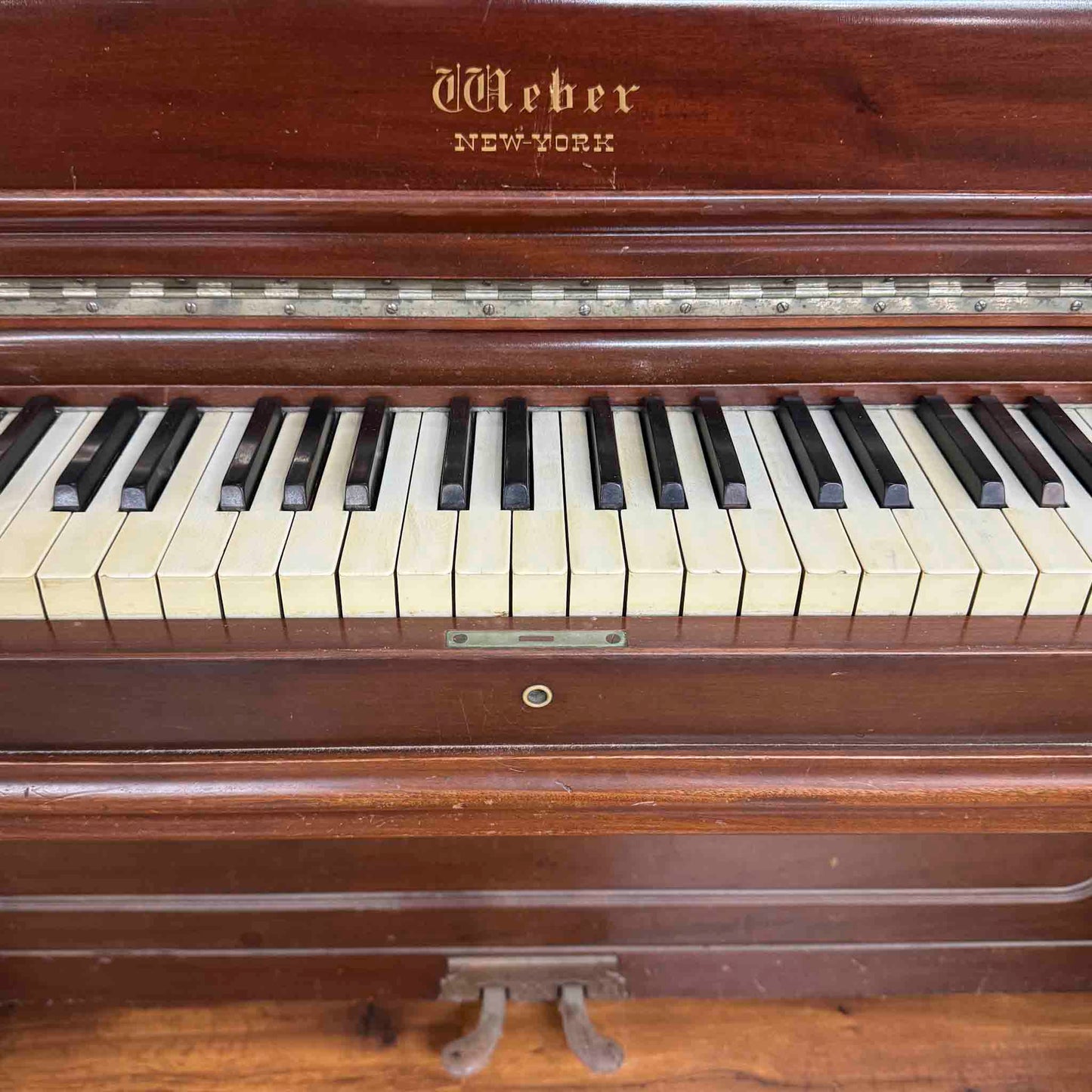 CURRENT SHOP WORK 1891 Weber Wood Finish 50" Commissioned Upright Piano