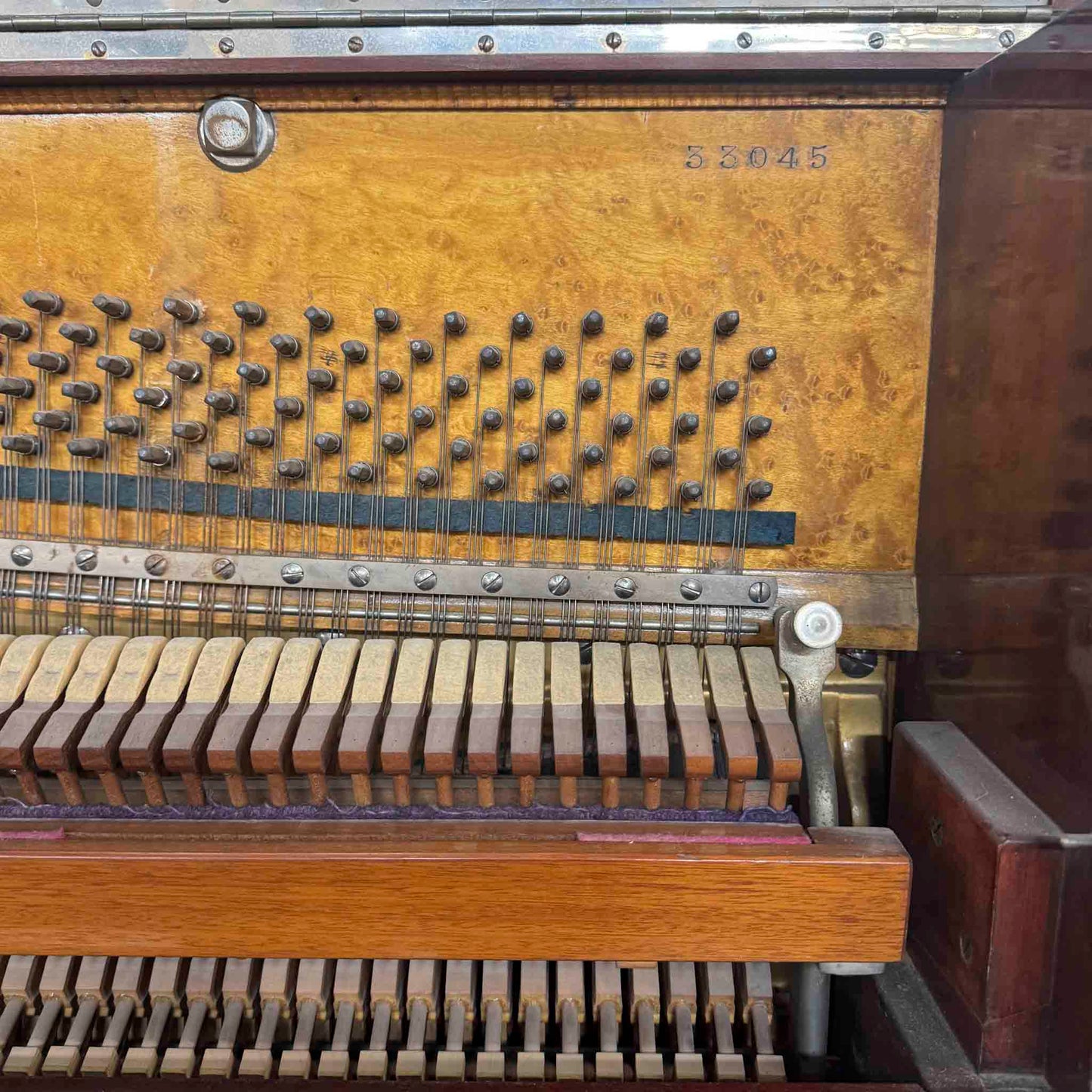 CURRENT SHOP WORK 1891 Weber Wood Finish 50" Commissioned Upright Piano