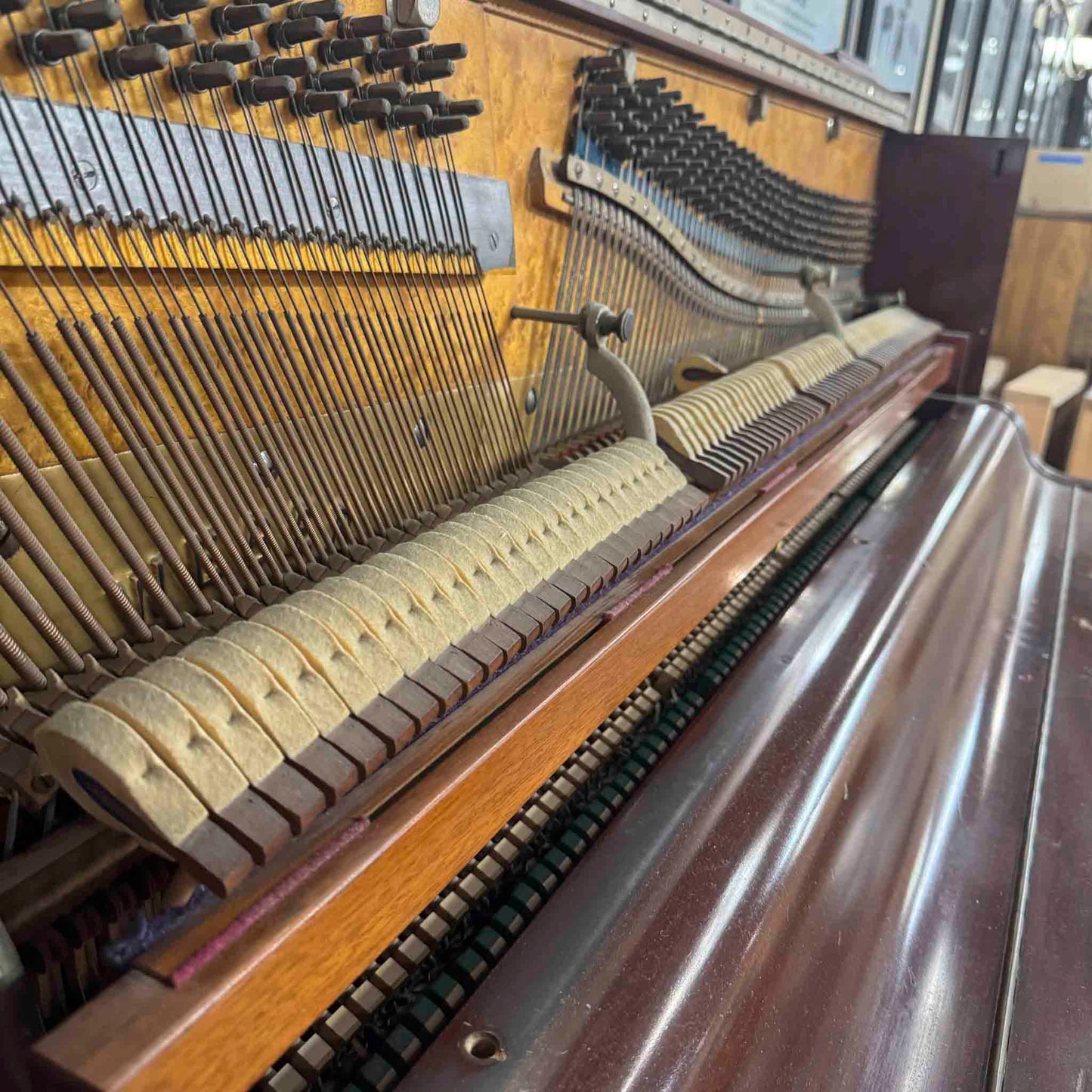 CURRENT SHOP WORK 1891 Weber Wood Finish 50" Commissioned Upright Piano