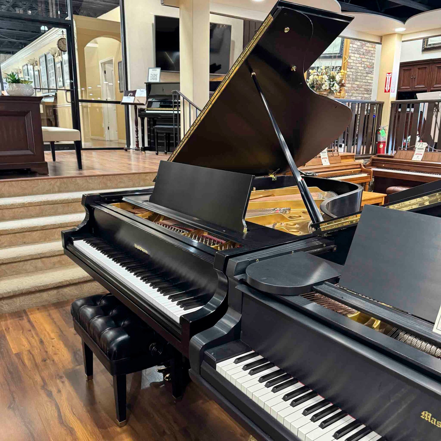 2000 Baldwin SF-10 7' Satin Black Grand Piano With Self Playing System