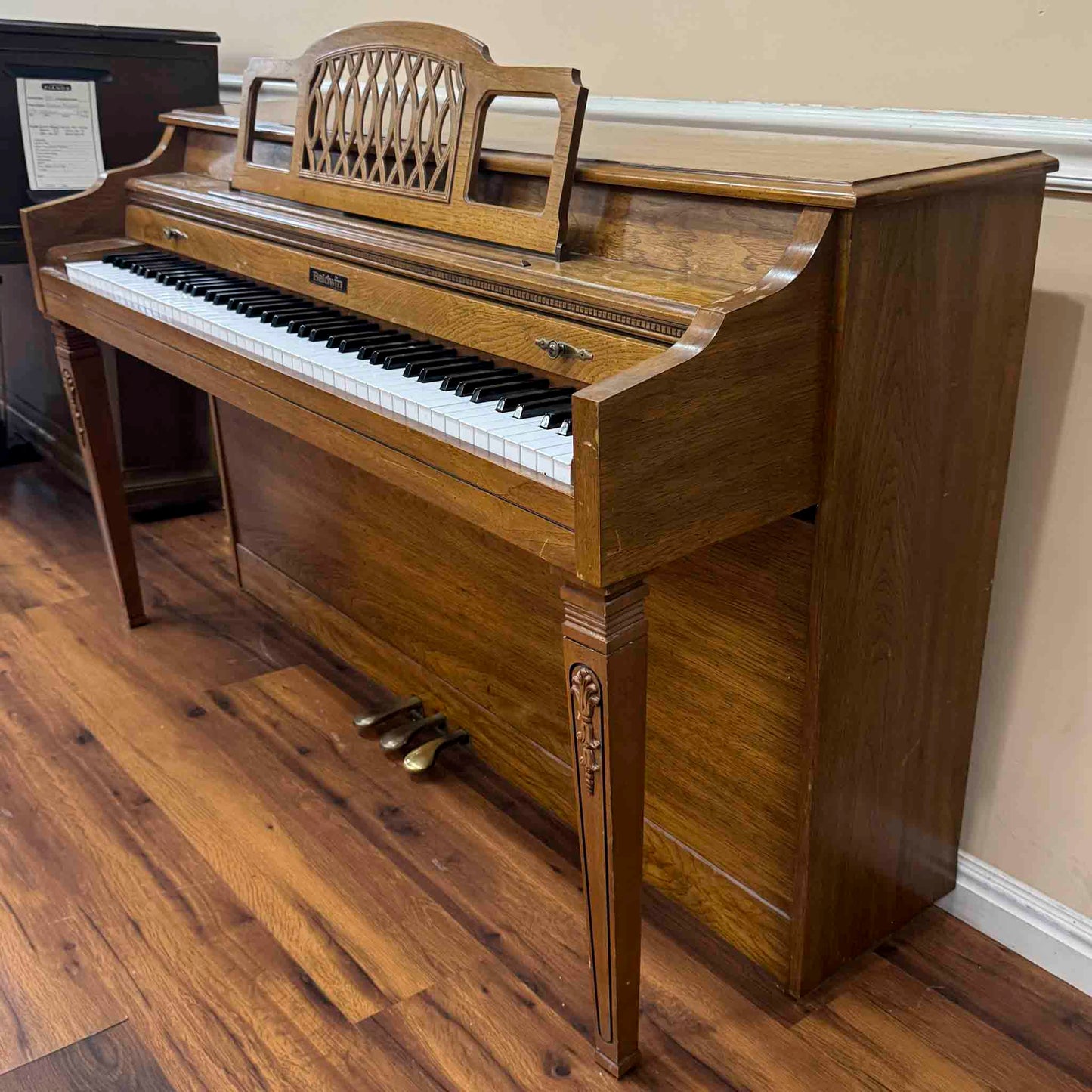 SOLD 1988 Baldwin Wood Finish Commissioned Spinet Piano