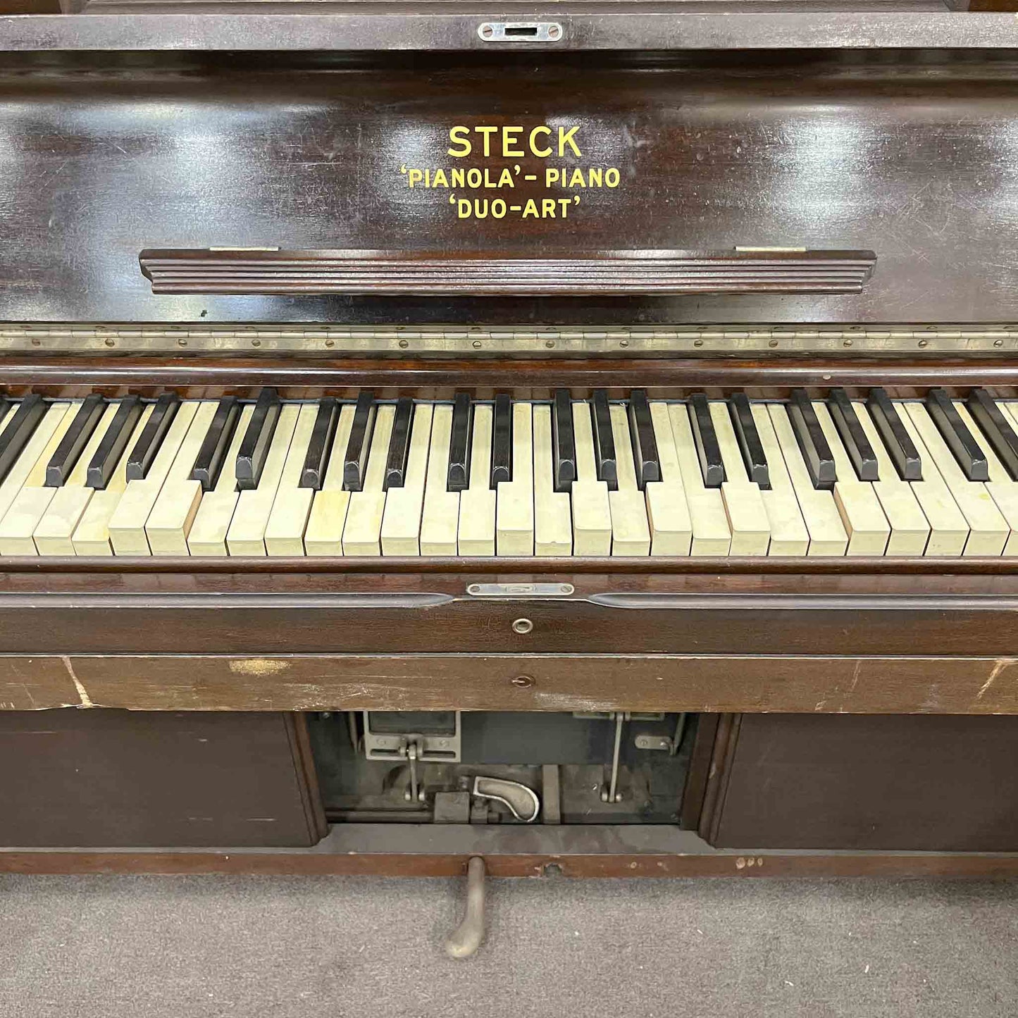 CURRENT SHOP WORK - 1931 Aeolian DuoArt Steck 55" Wood Finish Commissioned Upright Piano