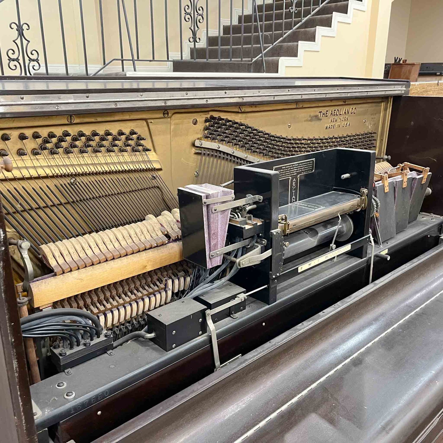 CURRENT SHOP WORK - 1931 Aeolian DuoArt Steck 55" Wood Finish Commissioned Upright Piano