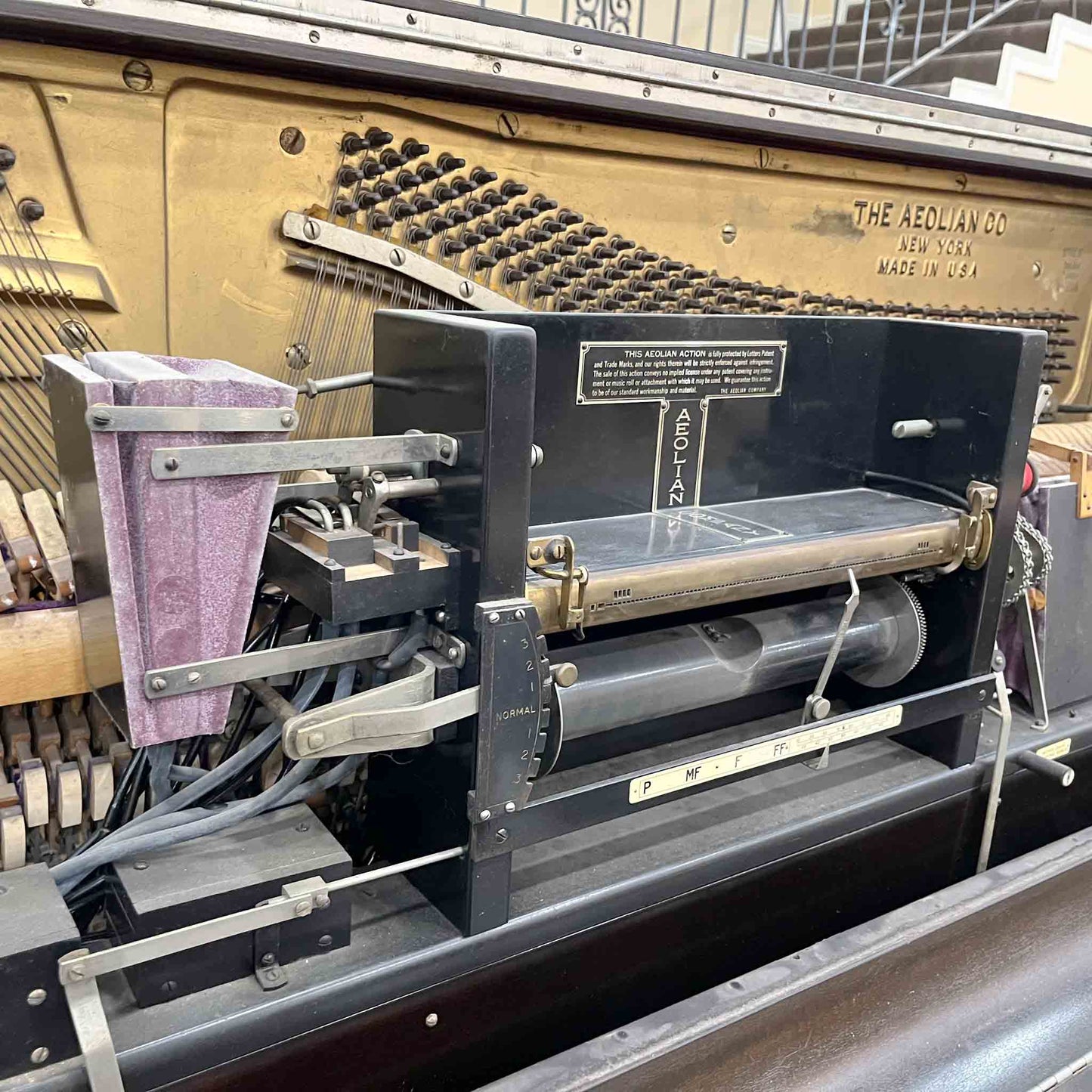 CURRENT SHOP WORK - 1931 Aeolian DuoArt Steck 55" Wood Finish Commissioned Upright Piano