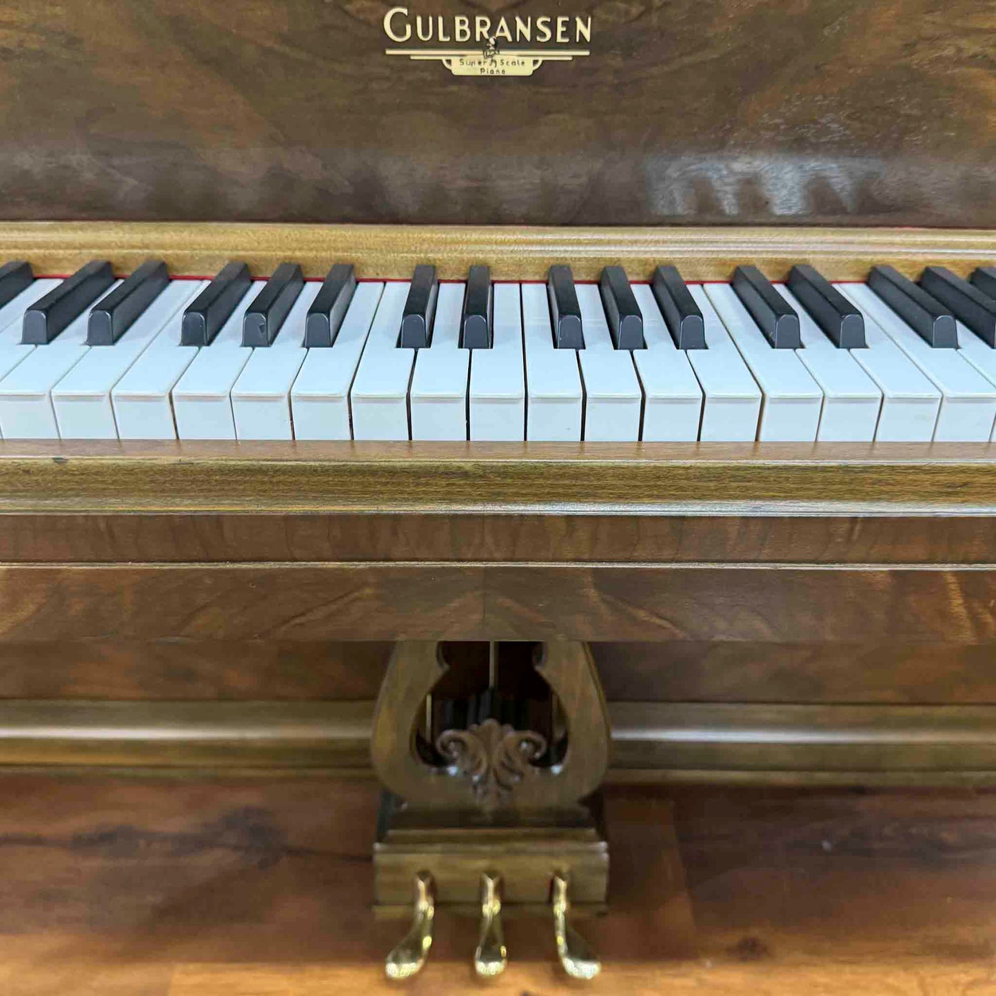 SOLD 1936 Gulbransen 41" Commissioned Wood Finish Console Piano