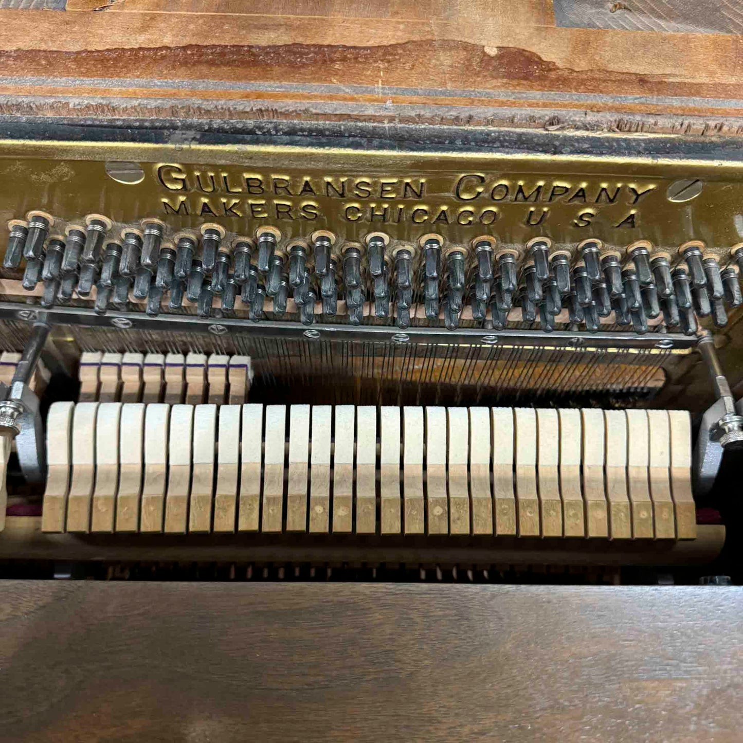 SOLD 1936 Gulbransen 41" Commissioned Wood Finish Console Piano