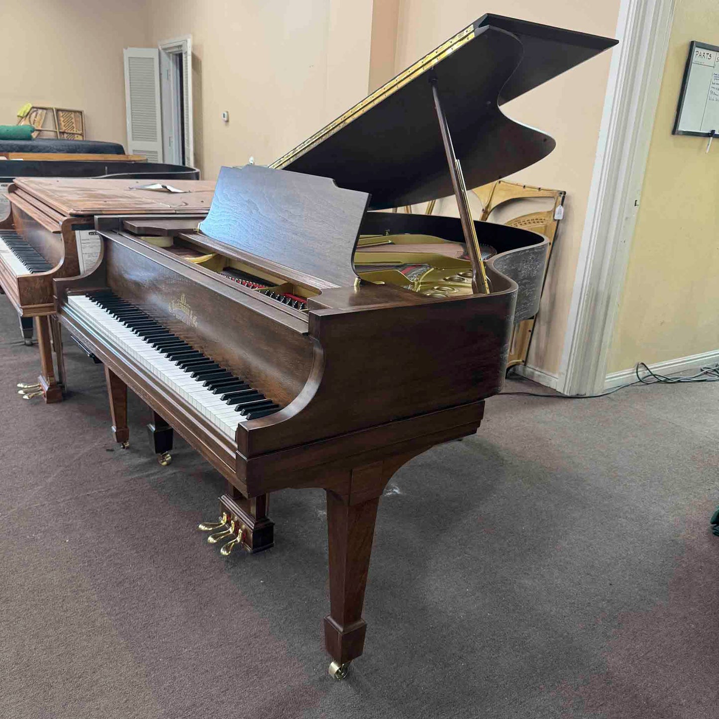 SOLD 1929 Kurtzmann White Finish Commissioned Grand Piano with Self-Playing QRS System
