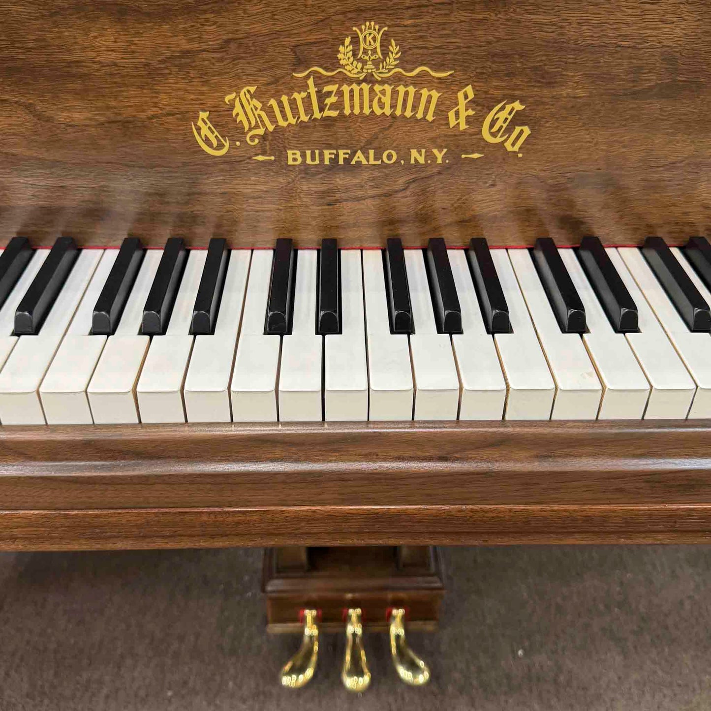 SOLD 1929 Kurtzmann White Finish Commissioned Grand Piano with Self-Playing QRS System