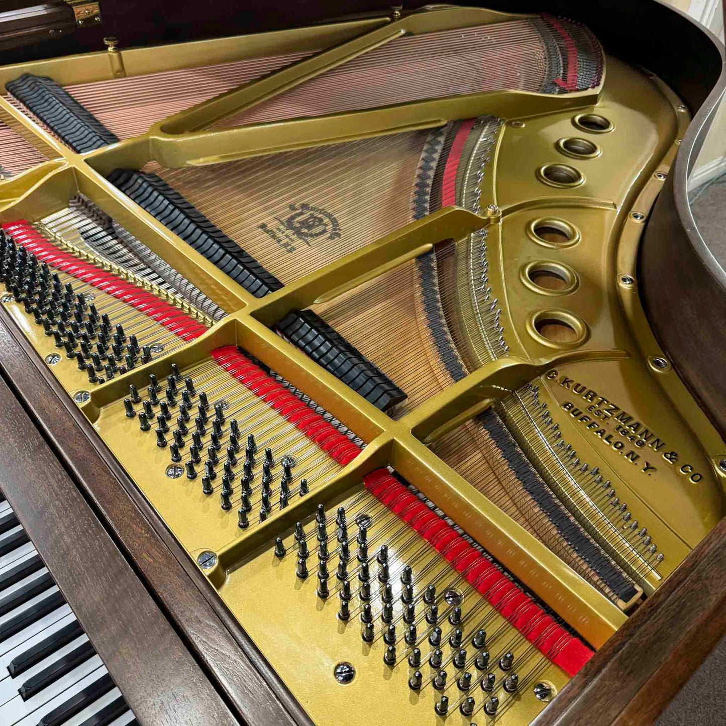 SOLD 1929 Kurtzmann White Finish Commissioned Grand Piano with Self-Playing QRS System