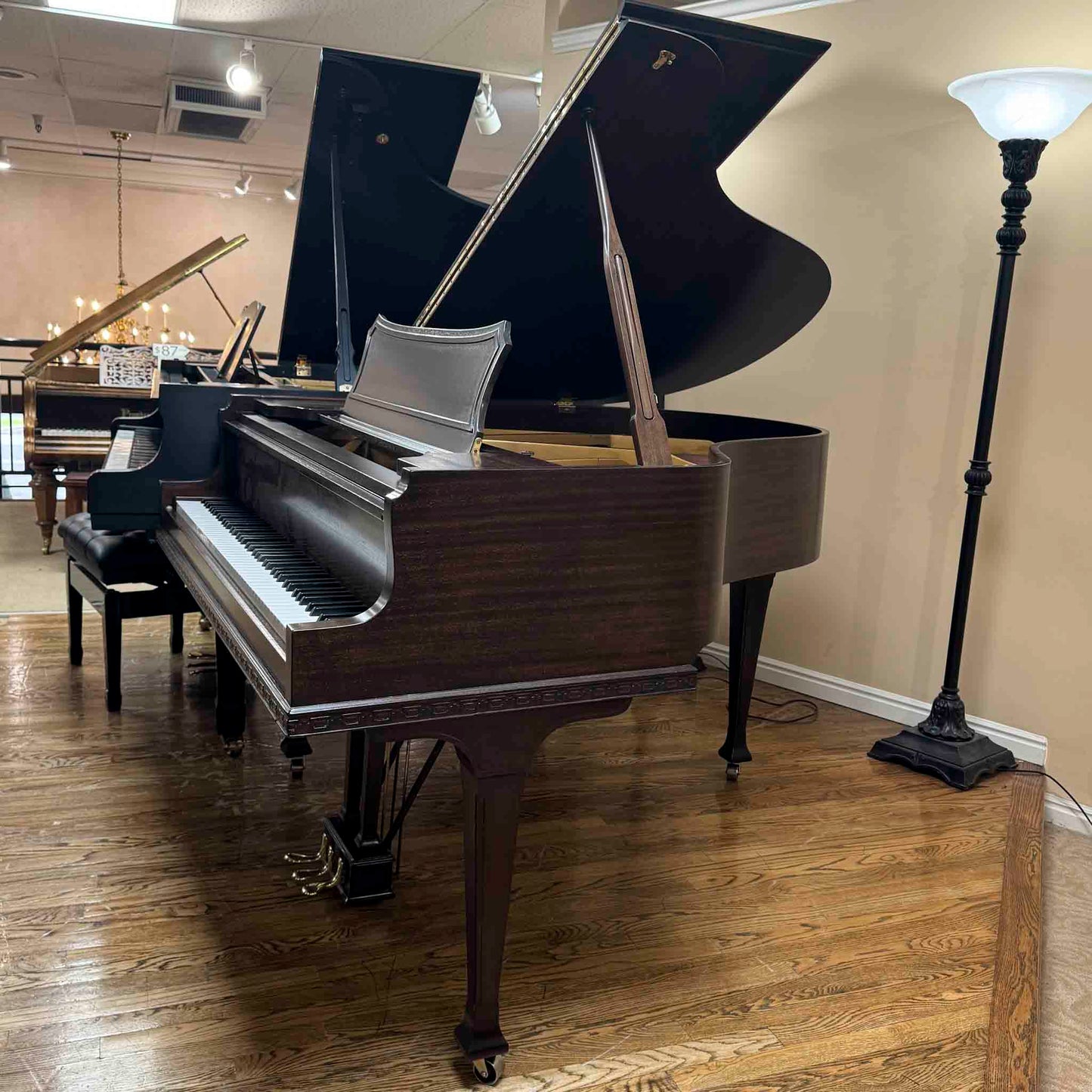 1920 Starck 4'11" Wood Finish Baby Grand Piano