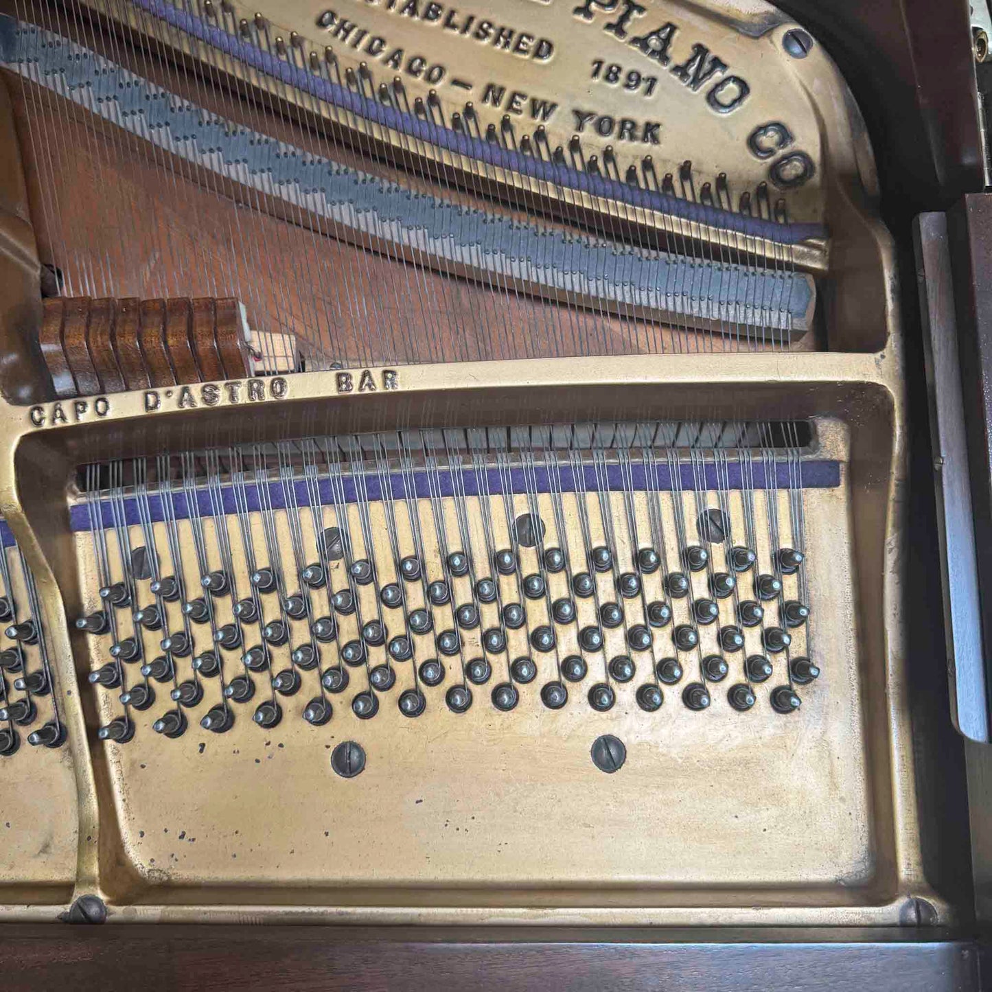 1920 Starck 4'11" Wood Finish Baby Grand Piano