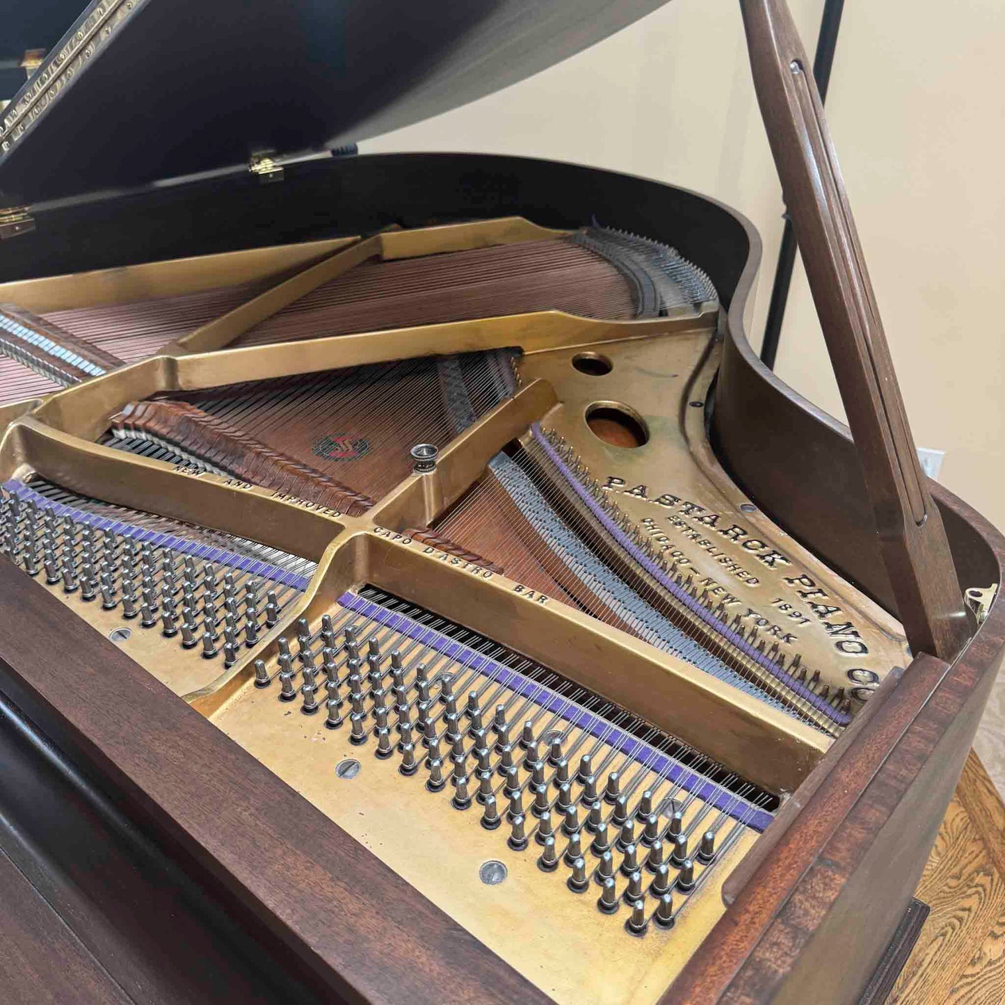 1920 Starck 4'11" Wood Finish Baby Grand Piano